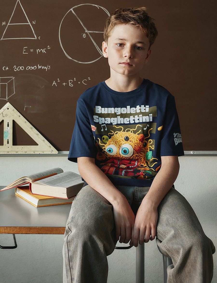 name it - NKMASP BRAINR SS NREG TOP BOX LNOOS VDE - kortärmade t-shirts - navy blazer - 2