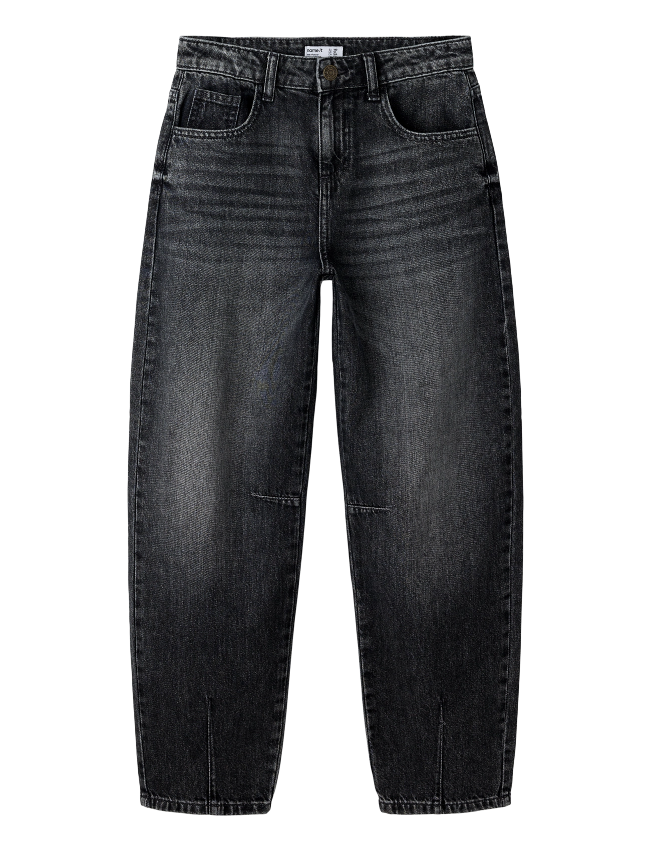 name it NKFBELLA BARREL DNM JEANS 5518-BP - Name it - DARK GREY DENIM / grey