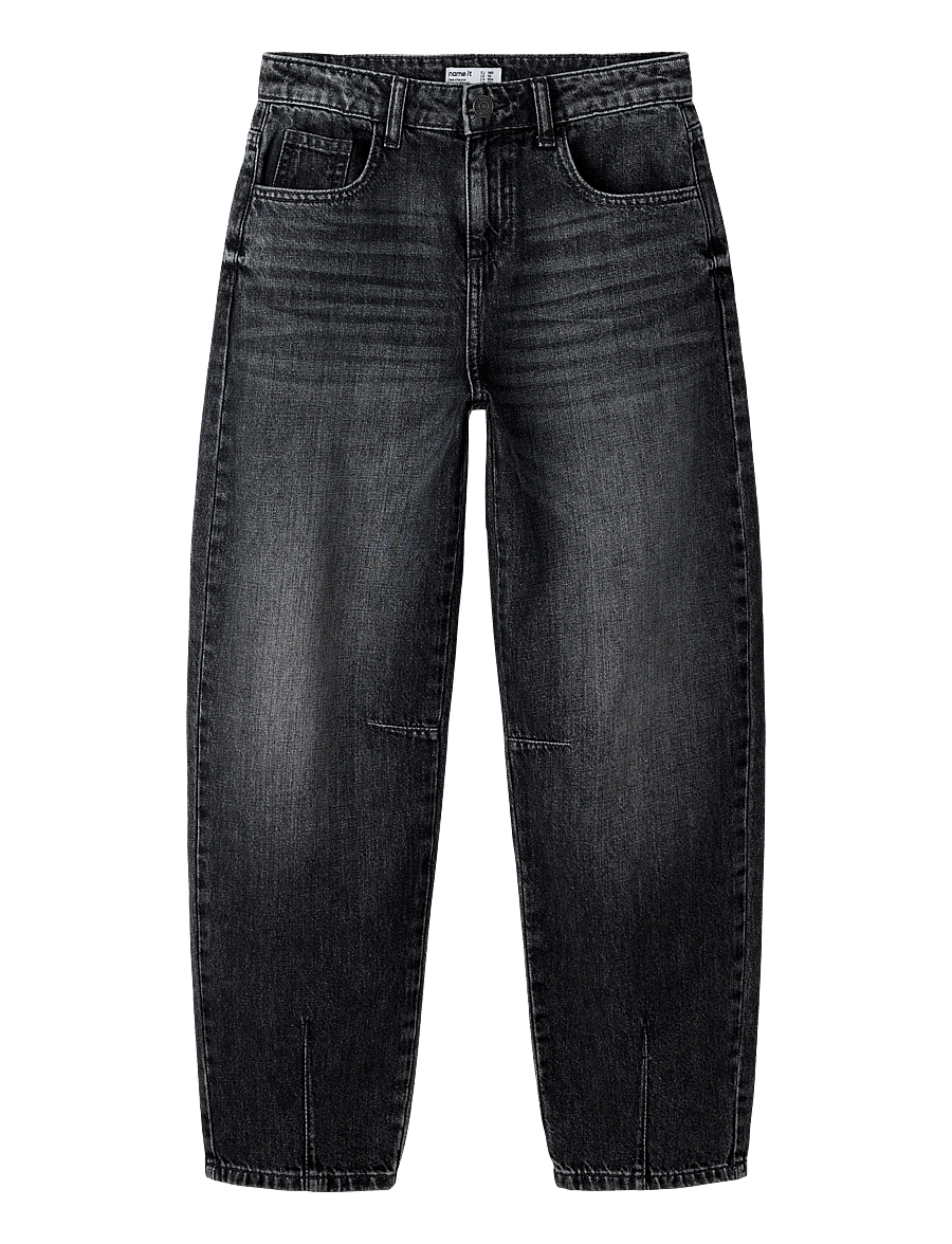 name it - NKFBELLA BARREL DNM JEANS 5518-BP - loose jeans - dark grey denim - 0