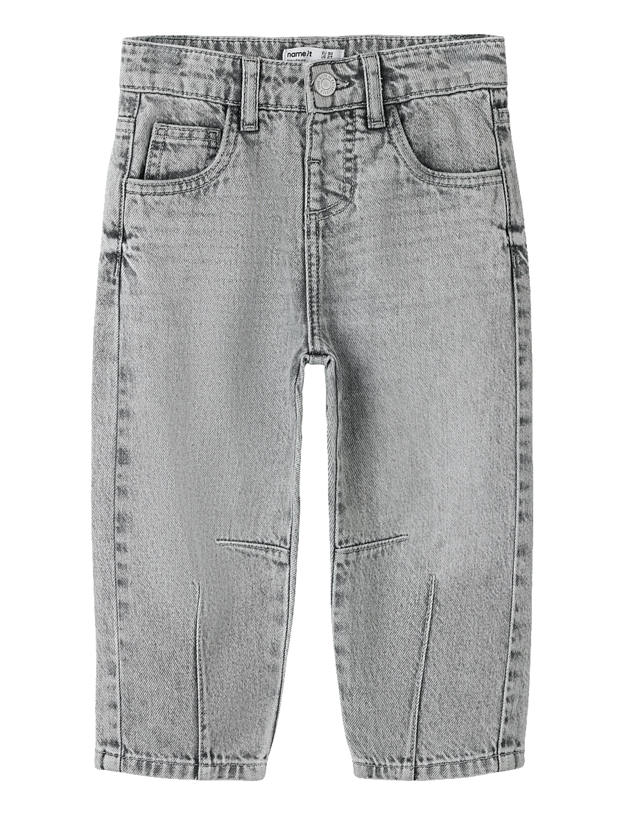name it - NMFBELLA BARREL DNM JEANS 5518-BP - loose jeans - medium grey denim - 0