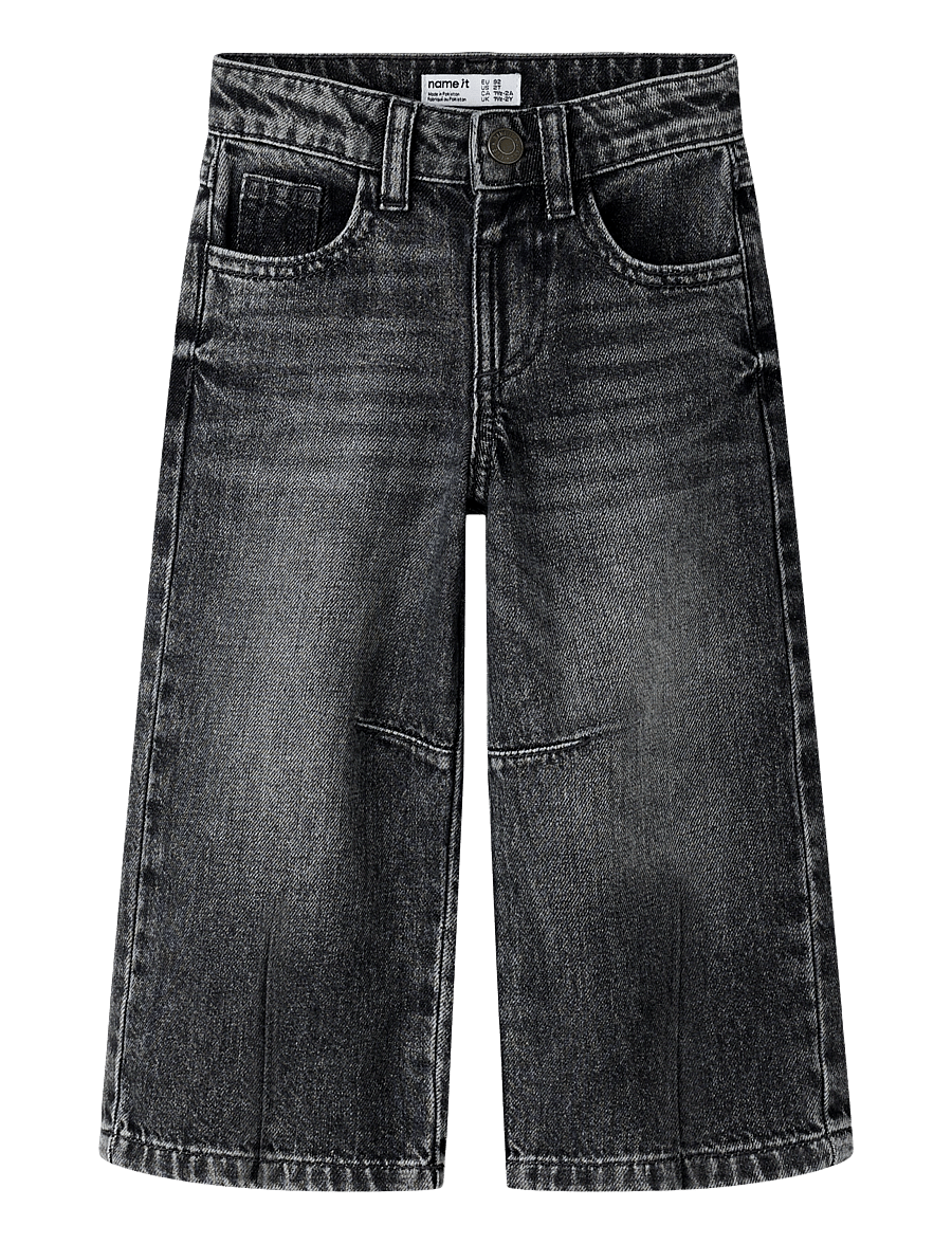 name it - NMMBEN SKATER DNM JEANS 5518-BP - hosen mit weitem bein - dark grey denim - 0