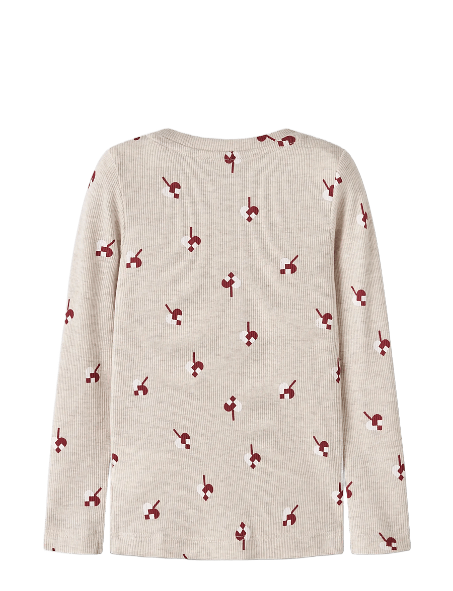 name it - NMFRISAKAB LS XSL TOP - langærmede t-shirts - peyote melange - 1
