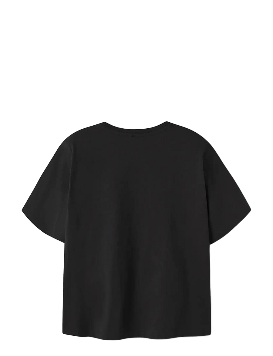 name it - NKFMARA KPOP SS NREG TOP BOX LNOOS SKY - kortærmede t-shirts - black - 1