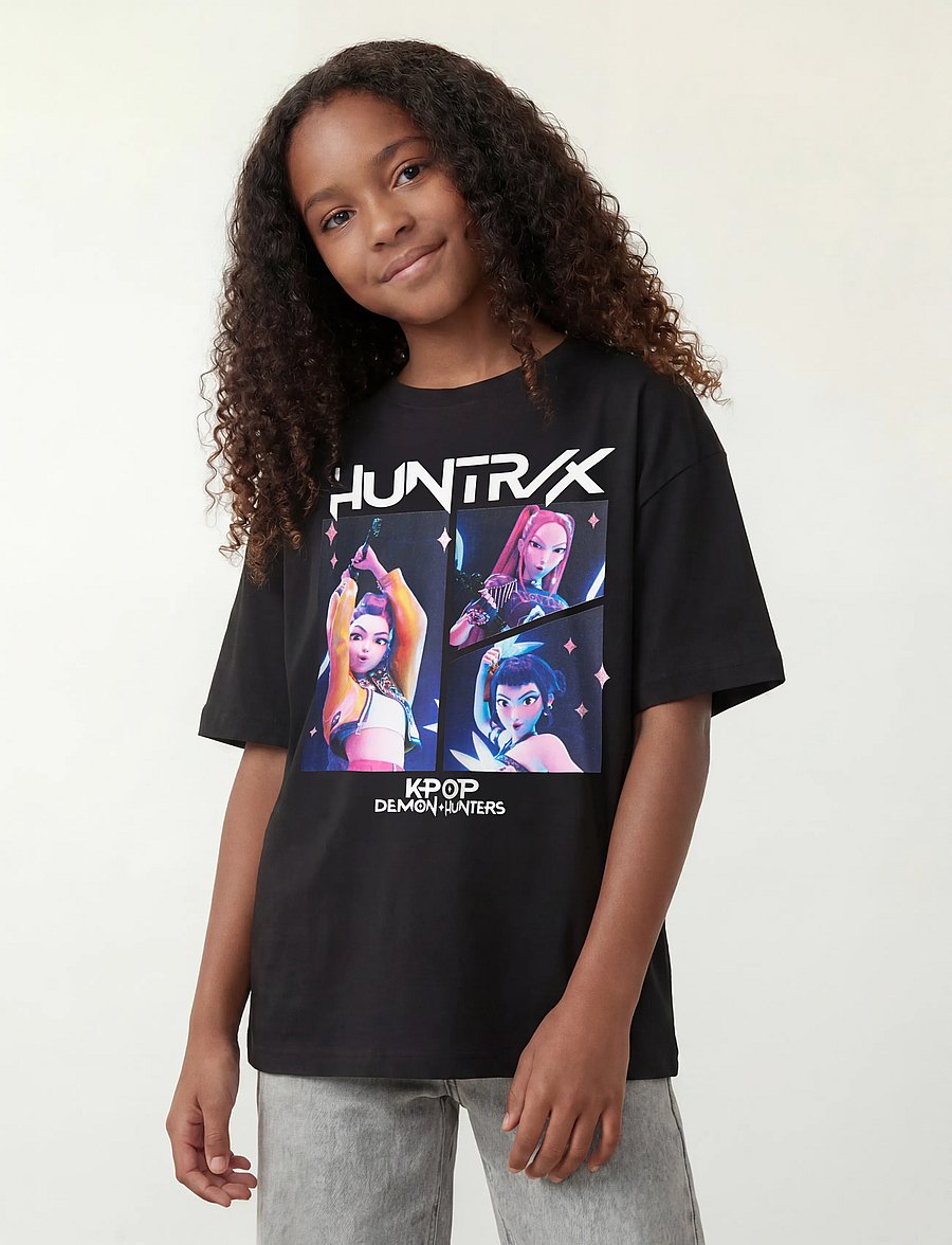 name it - NKFMARA KPOP SS NREG TOP BOX LNOOS SKY - kortærmede t-shirts - black - 4