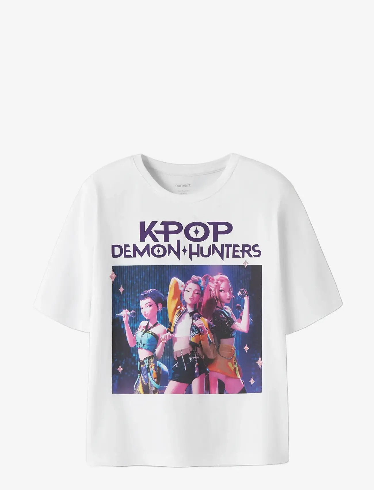 name it - NKFMARA KPOP SS NREG TOP BOX LNOOS SKY - lühikeste varrukatega t-särgid - bright white - 2