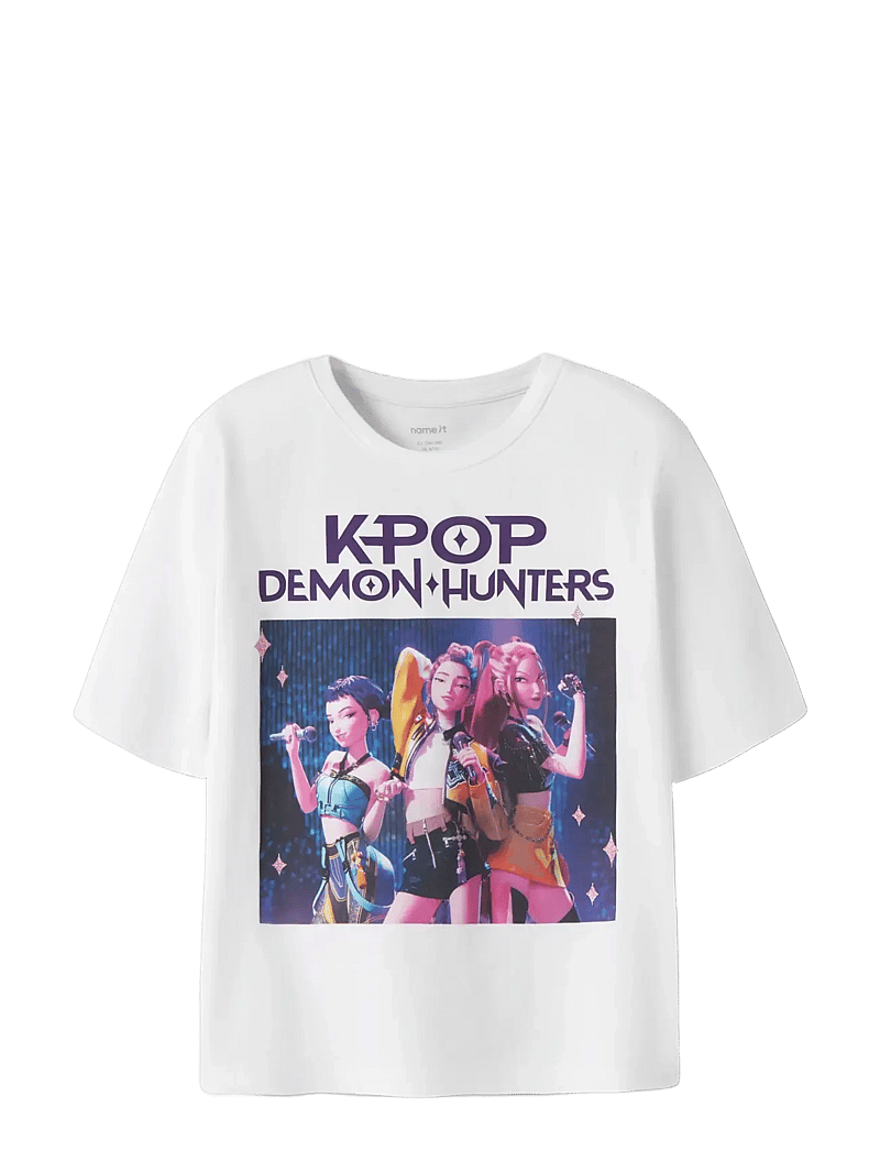 name it - NKFMARA KPOP SS NREG TOP BOX LNOOS SKY - lühikeste varrukatega t-särgid - bright white - 2