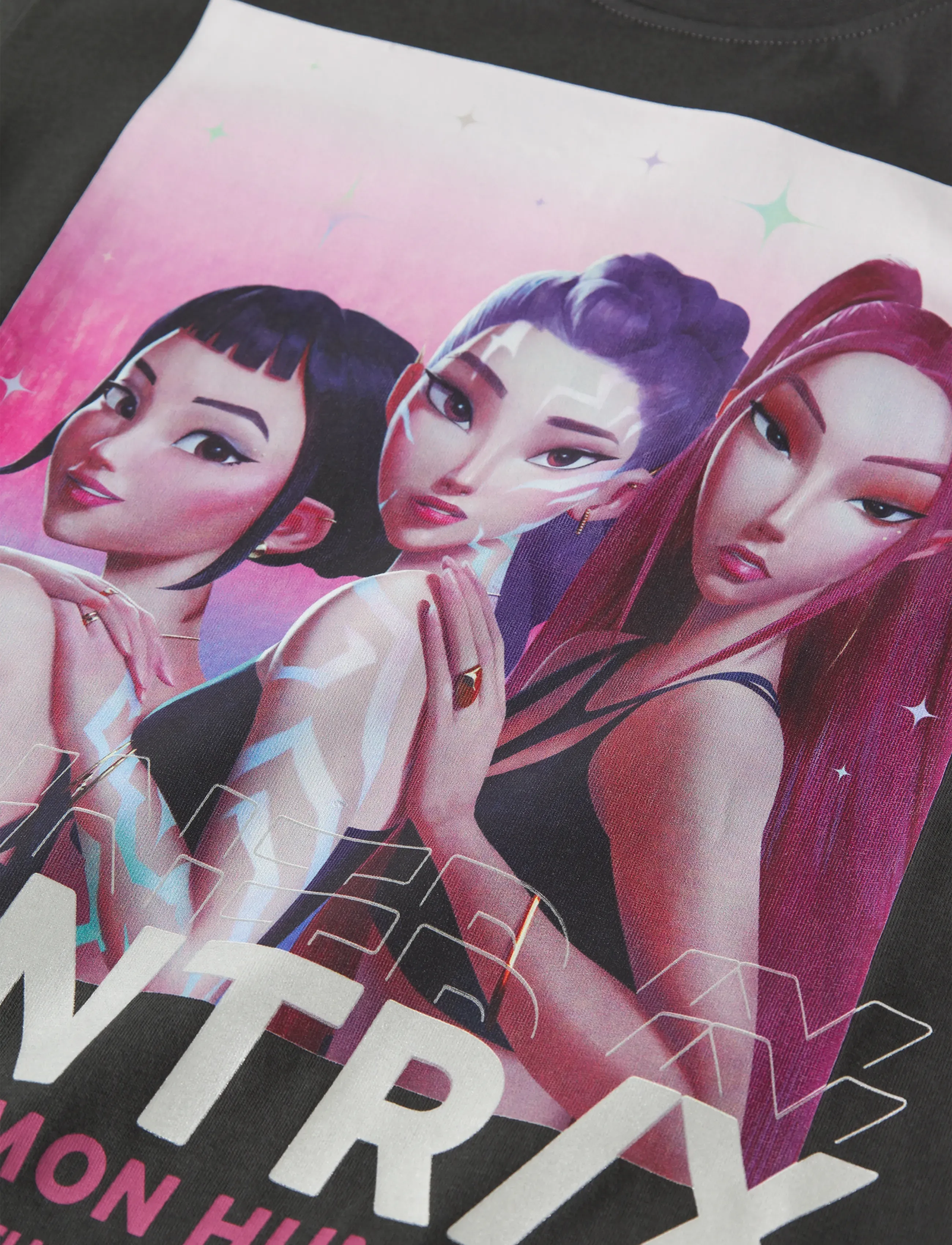 name it - NKFMAJA KPOP SS NREG TOP BOX LNOOS SKY - kortærmede t-shirts - black oyster - 2
