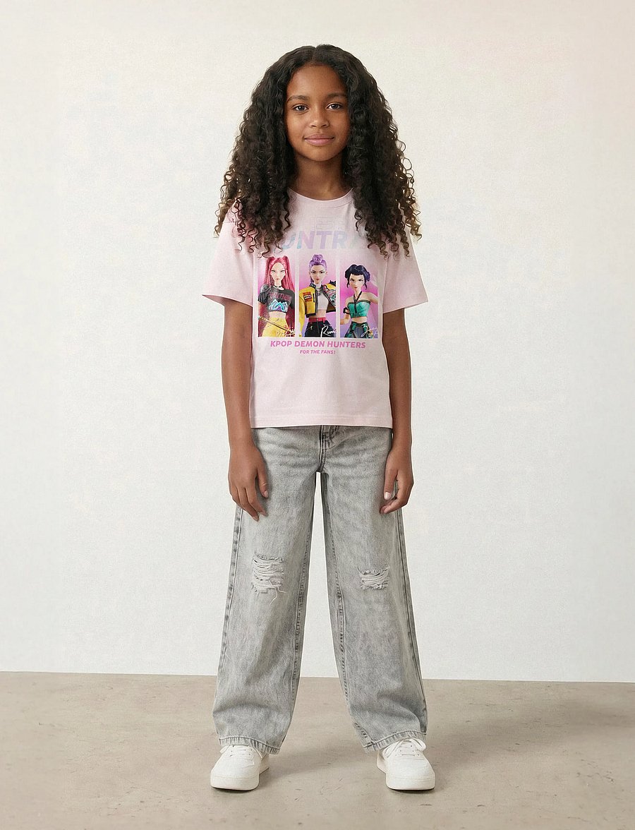 name it - NKFMAJA KPOP SS NREG TOP BOX LNOOS SKY - kurzärmelige - cradle pink - 3