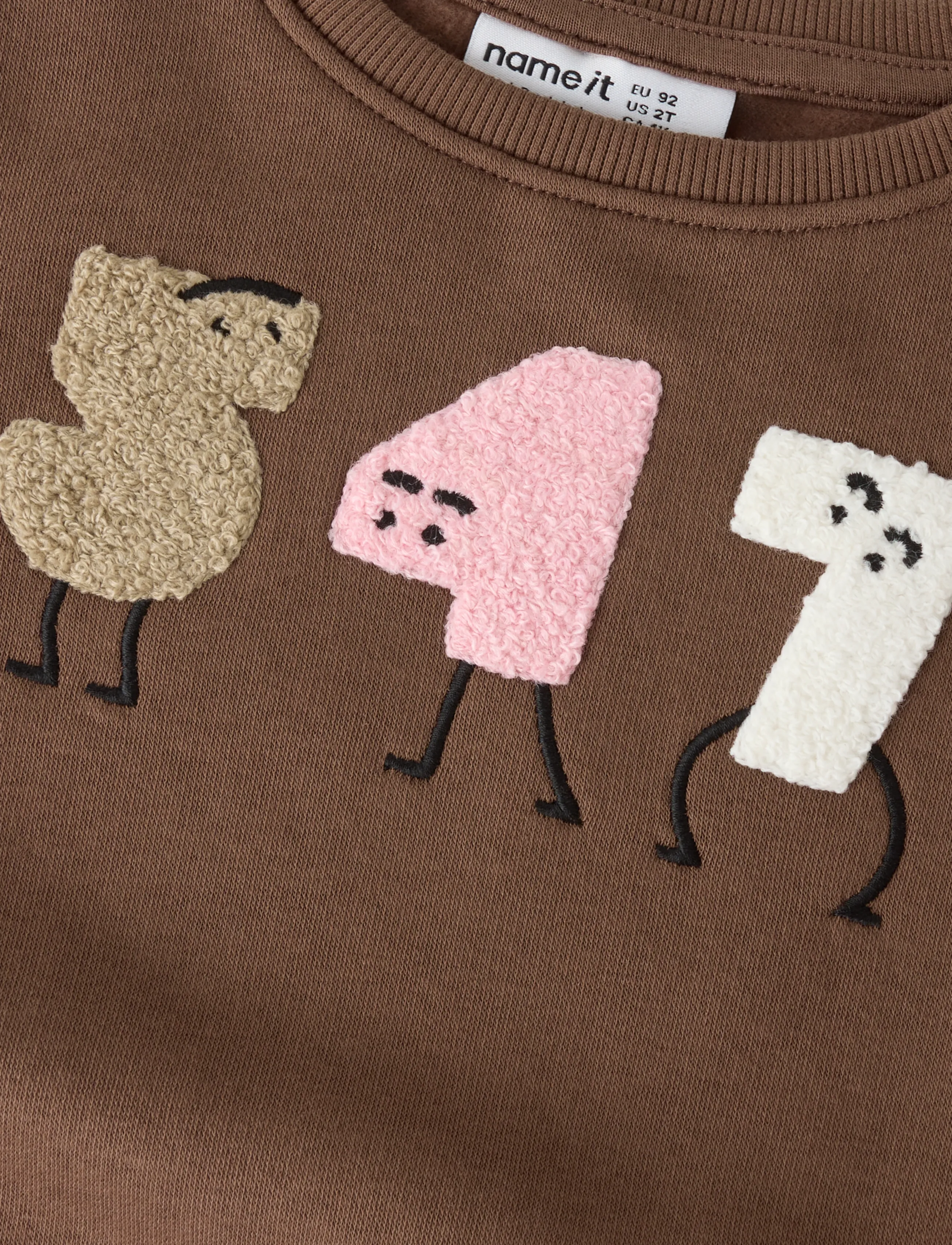 name it - NMFOLISANA LS NREG SWE BRU - sweatshirts - pinecone - 4