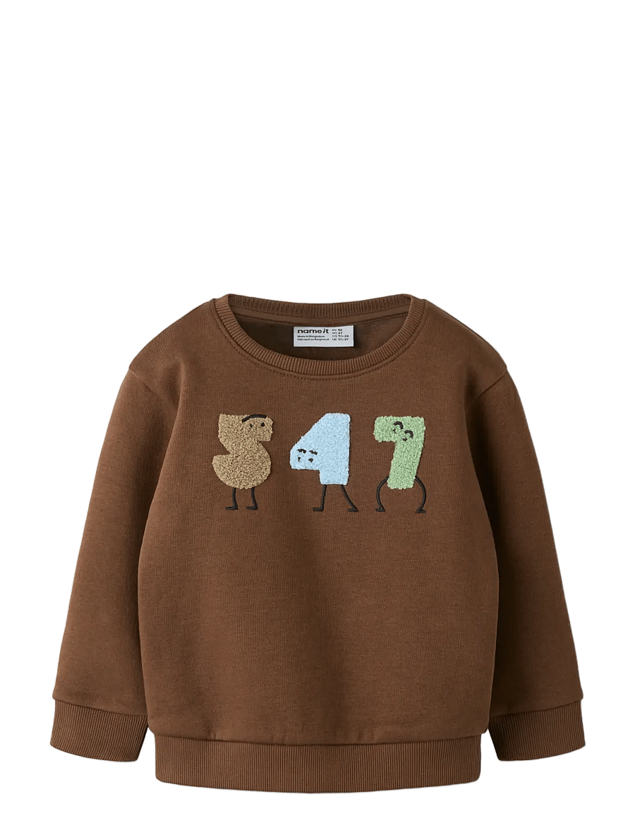 name it - NMMOLAV LS NREG SWE BRU - sweatshirts - pinecone - 2