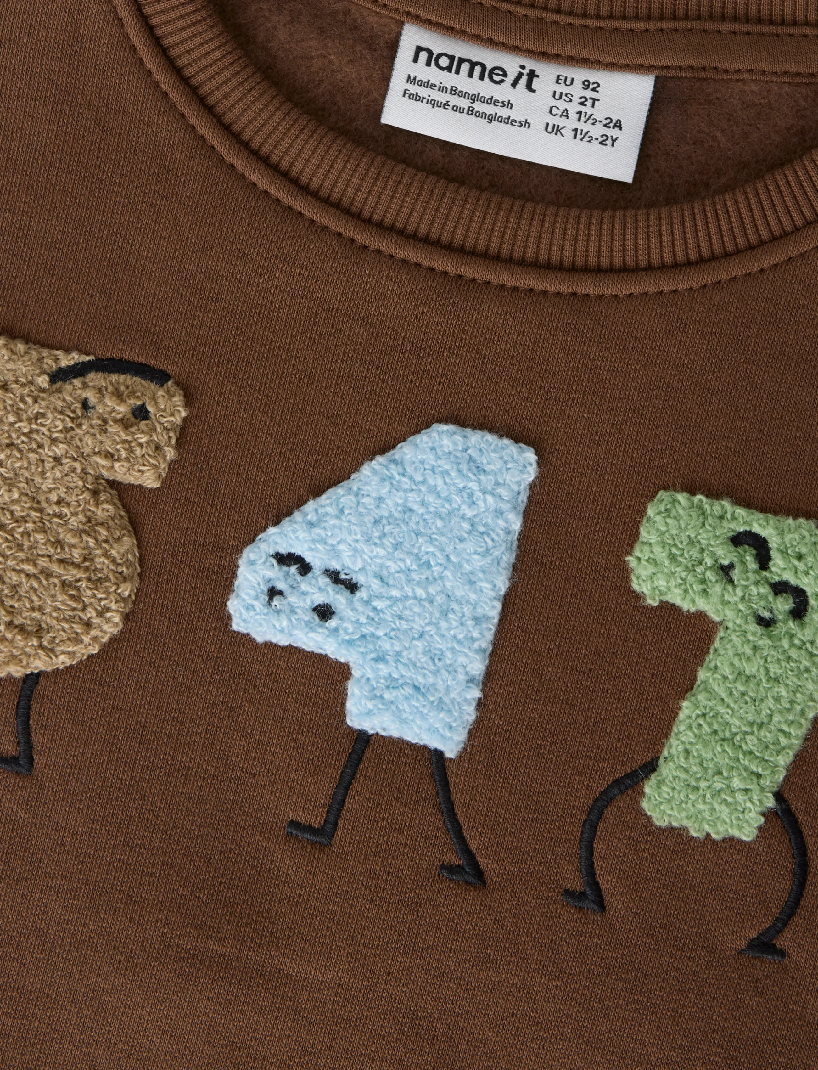 name it - NMMOLAV LS NREG SWE BRU - sweatshirts - pinecone - 5