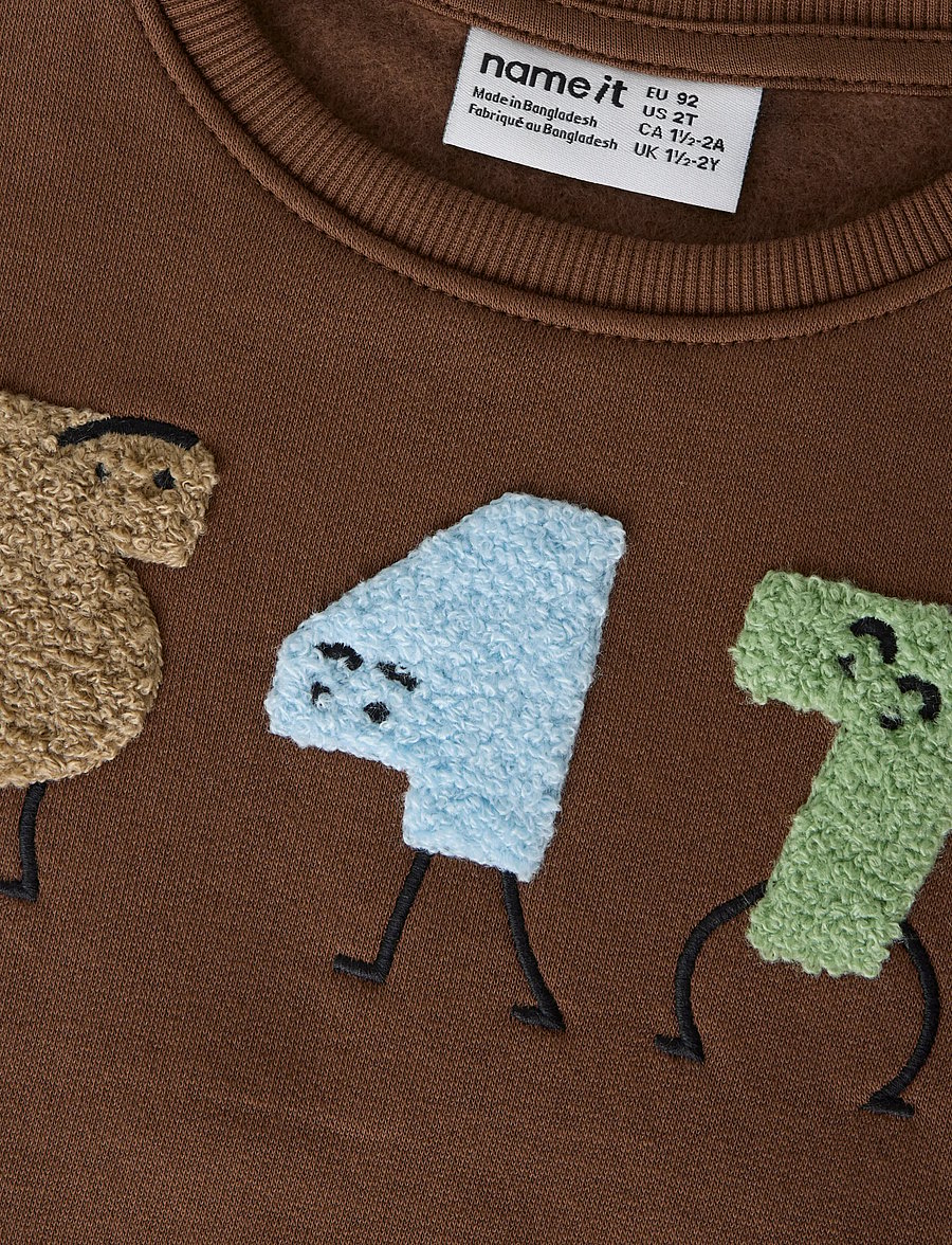 name it - NMMOLAV LS NREG SWE BRU - sweatshirts - pinecone - 5