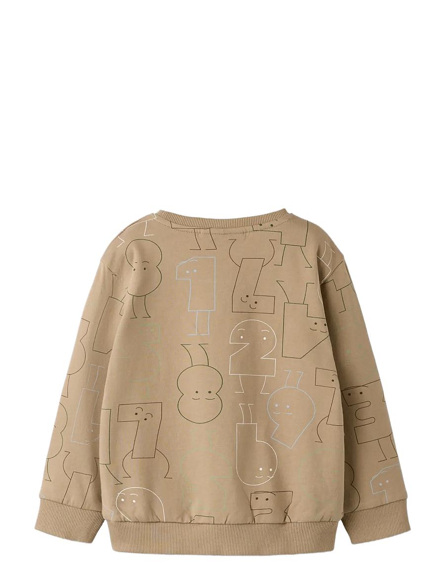name it - NMMOLYDAN LS NREG SWE BRU - sweatshirts - dune - 1