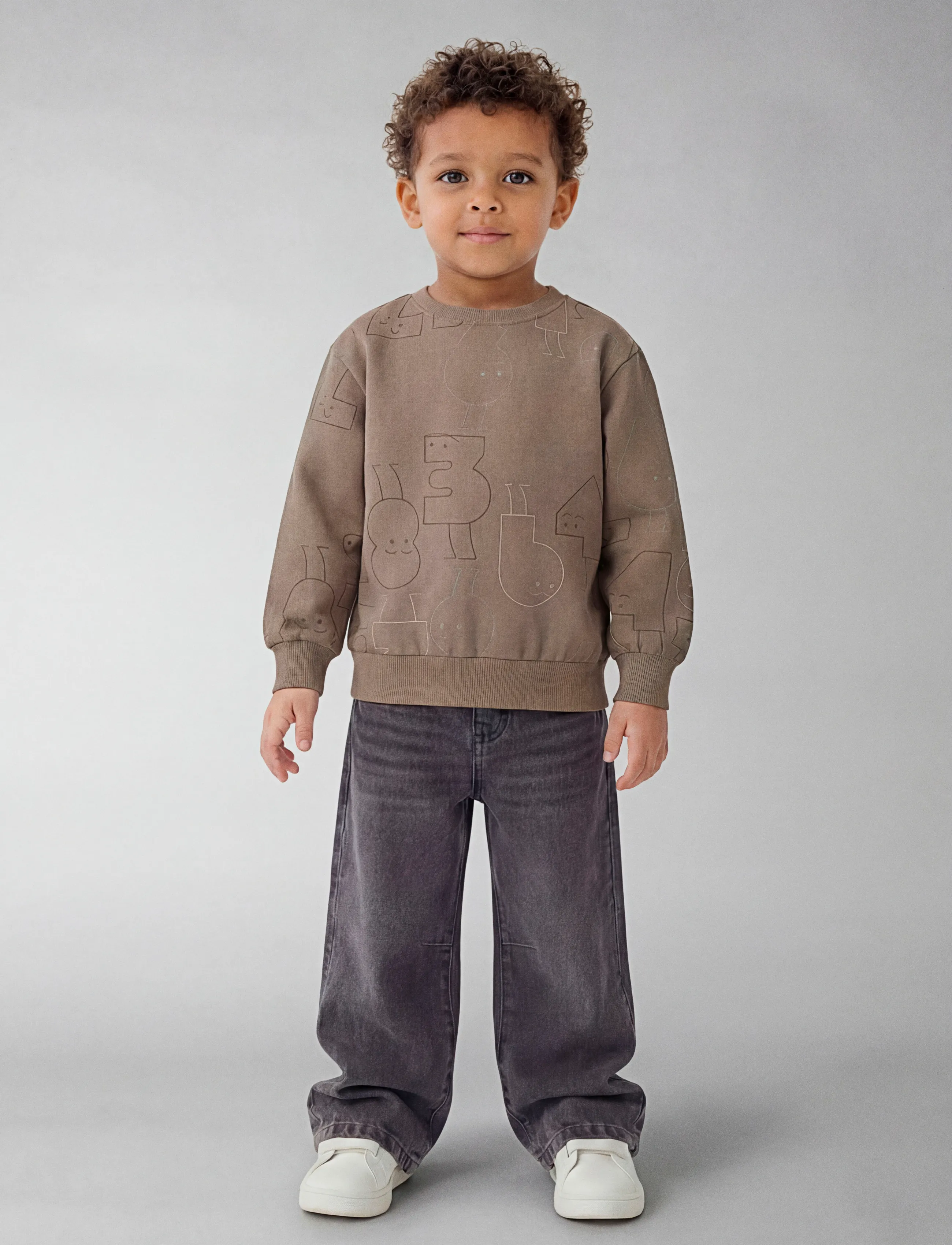 name it - NMMOLYDAN LS NREG SWE BRU - sweatshirts - dune - 3