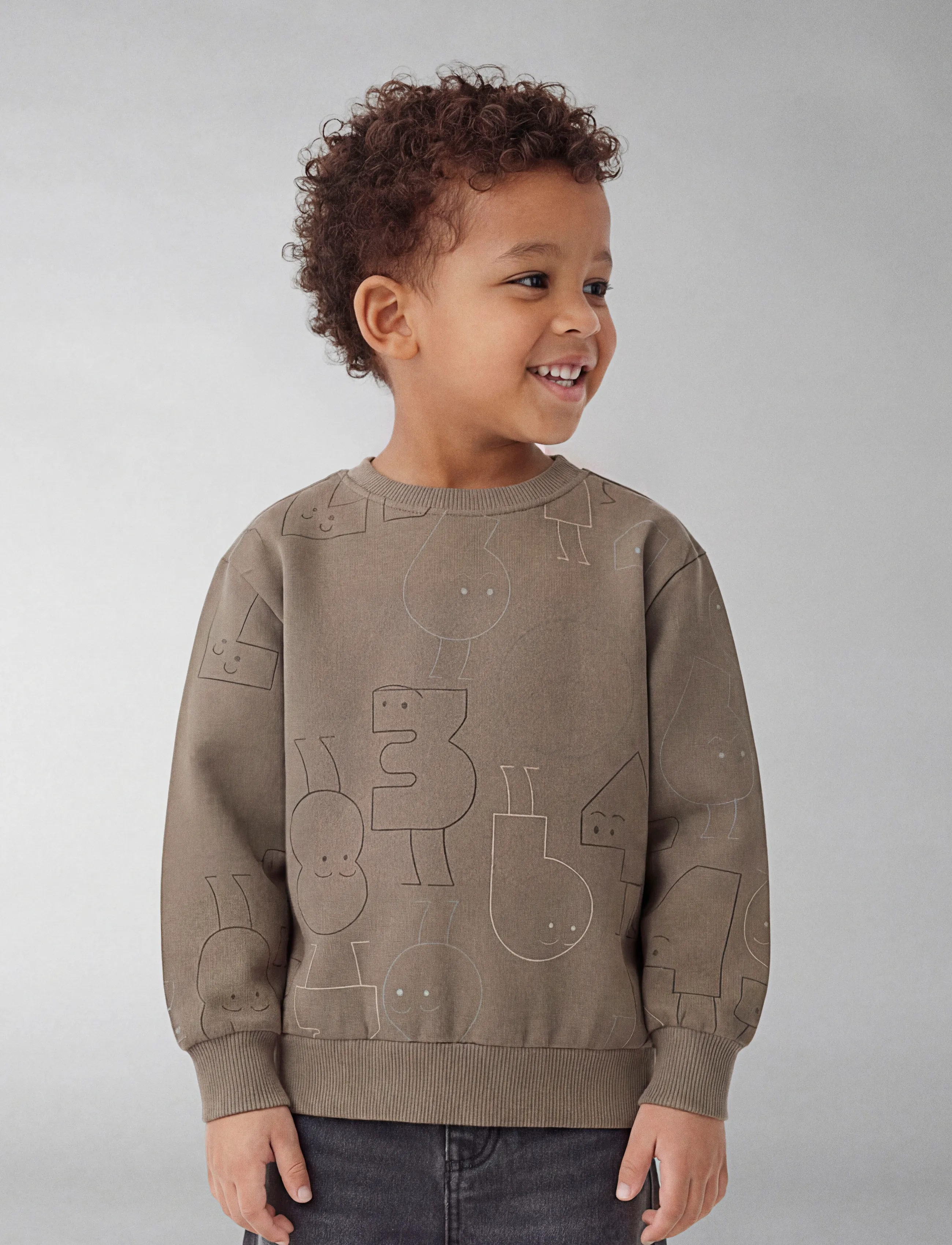 name it - NMMOLYDAN LS NREG SWE BRU - sweatshirts - dune - 4