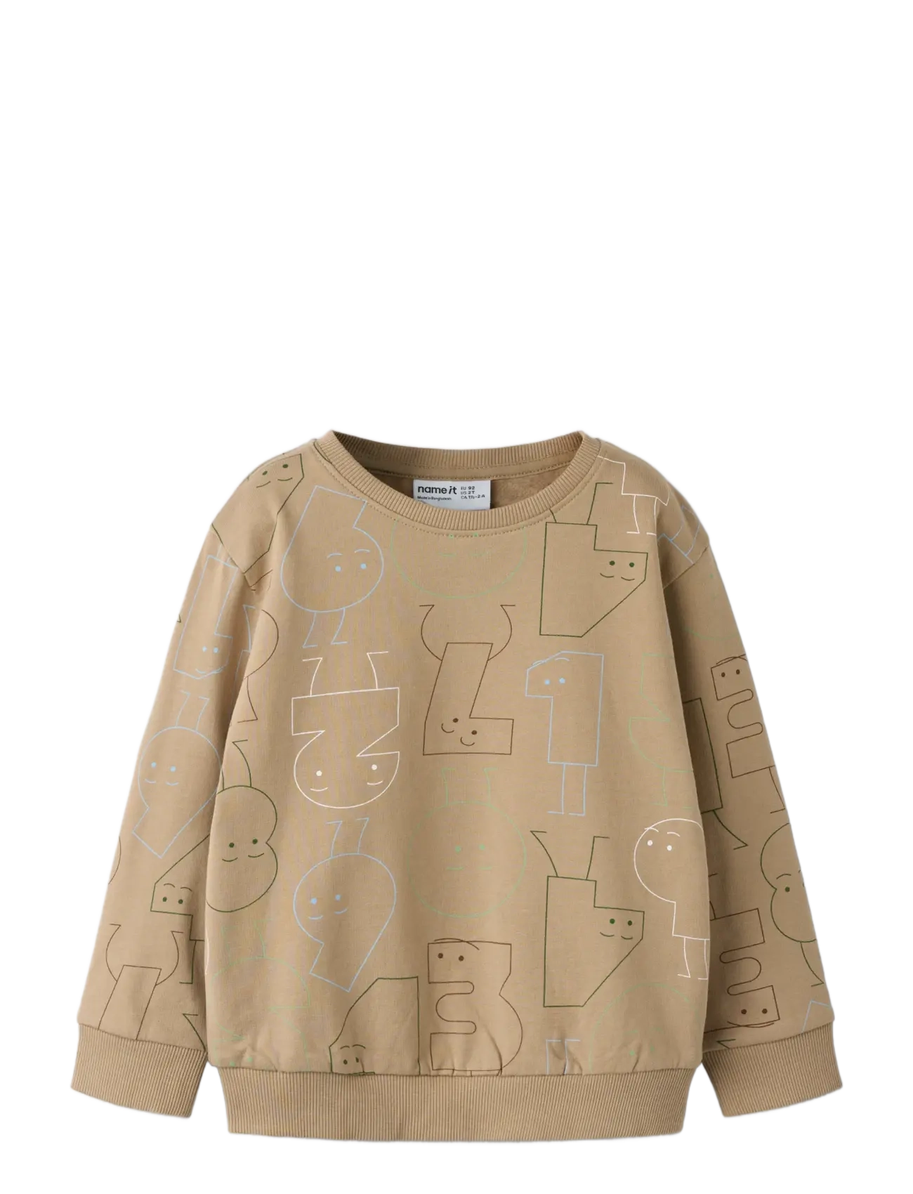 name it - NMMOLYDAN LS NREG SWE BRU - sweatshirts - dune - 2