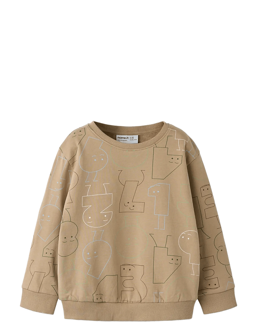 name it - NMMOLYDAN LS NREG SWE BRU - sweatshirts - dune - 2