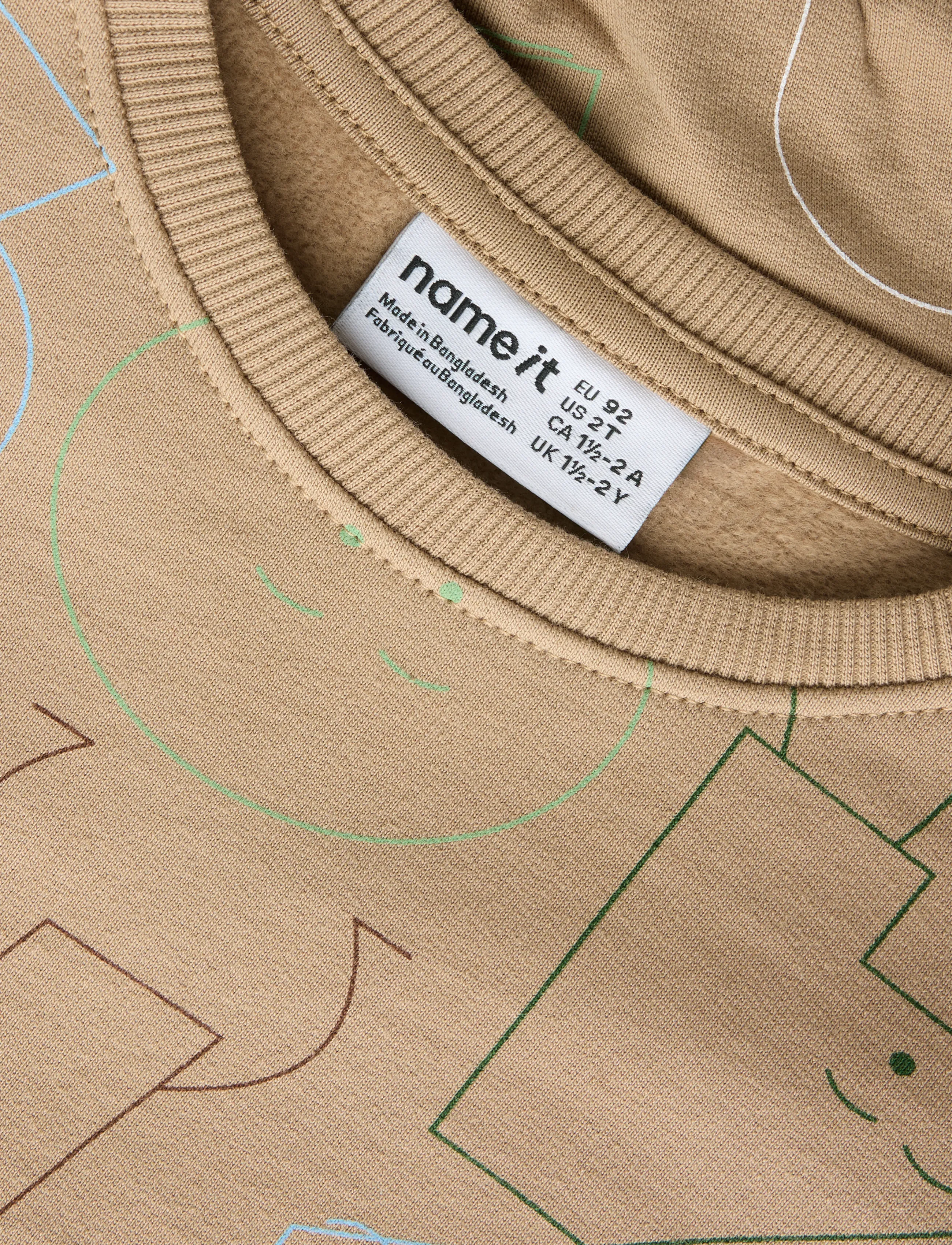 name it - NMMOLYDAN LS NREG SWE BRU - sweatshirts - dune - 5