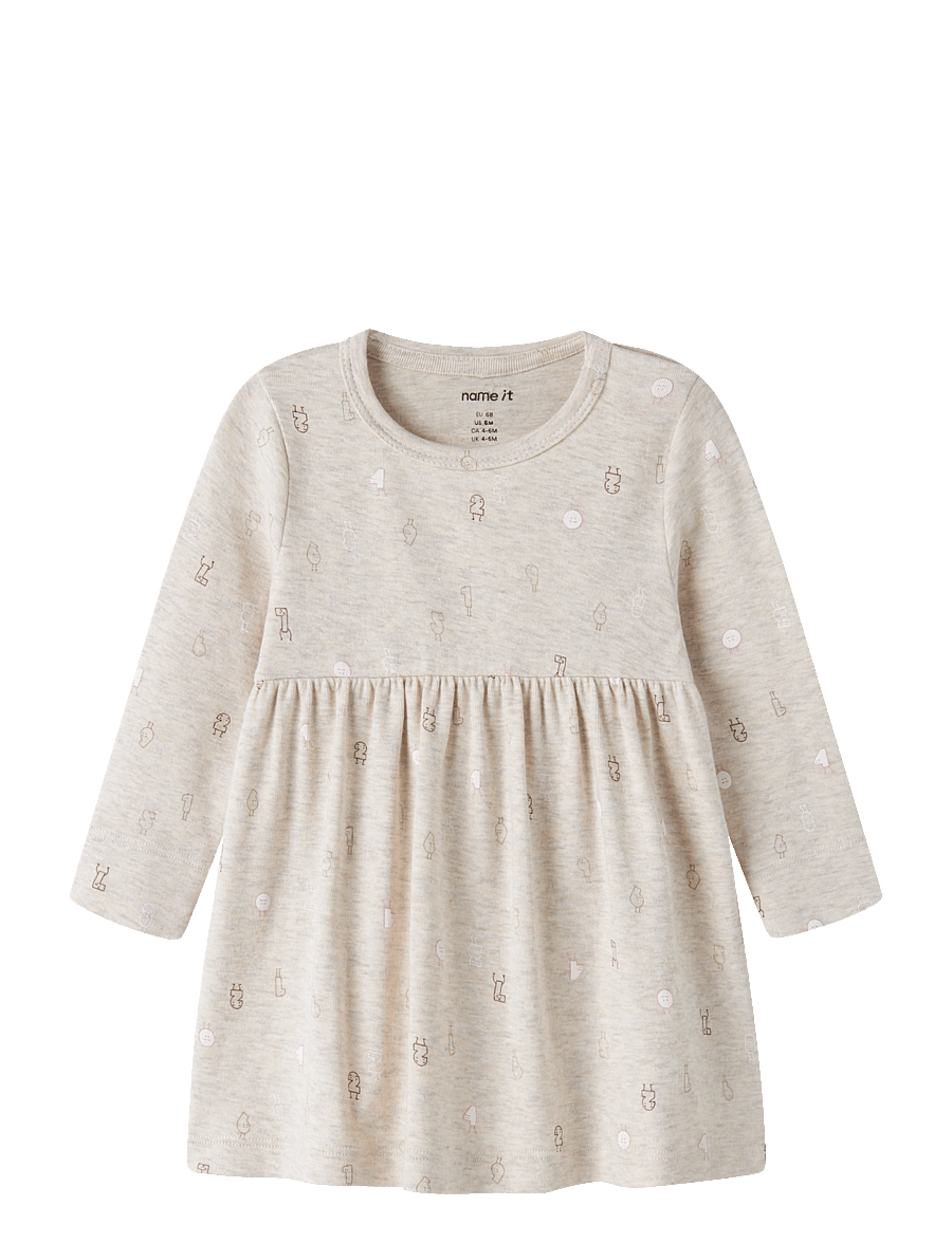 name it - NBFLYDIANNA LS DRESS - peyote melange - 0