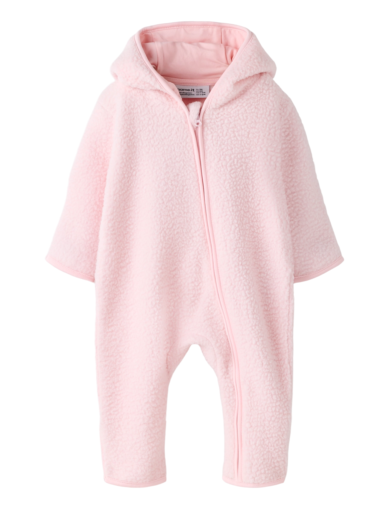 name it - NBFLANA LS TEDDY SUIT - mary's rose - 0