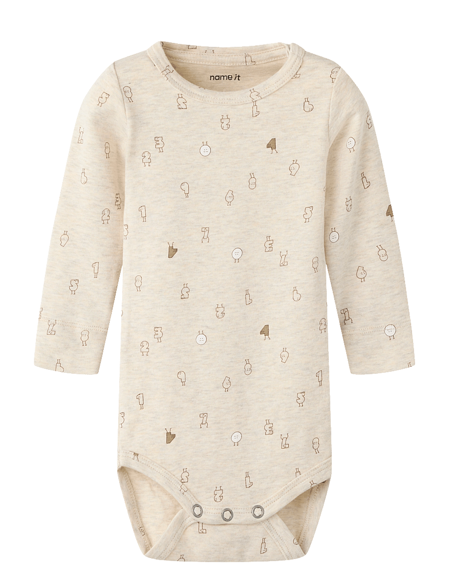 name it - NBMLYDUS LS XSL BODY - langärmelige bodys - peyote melange - 0