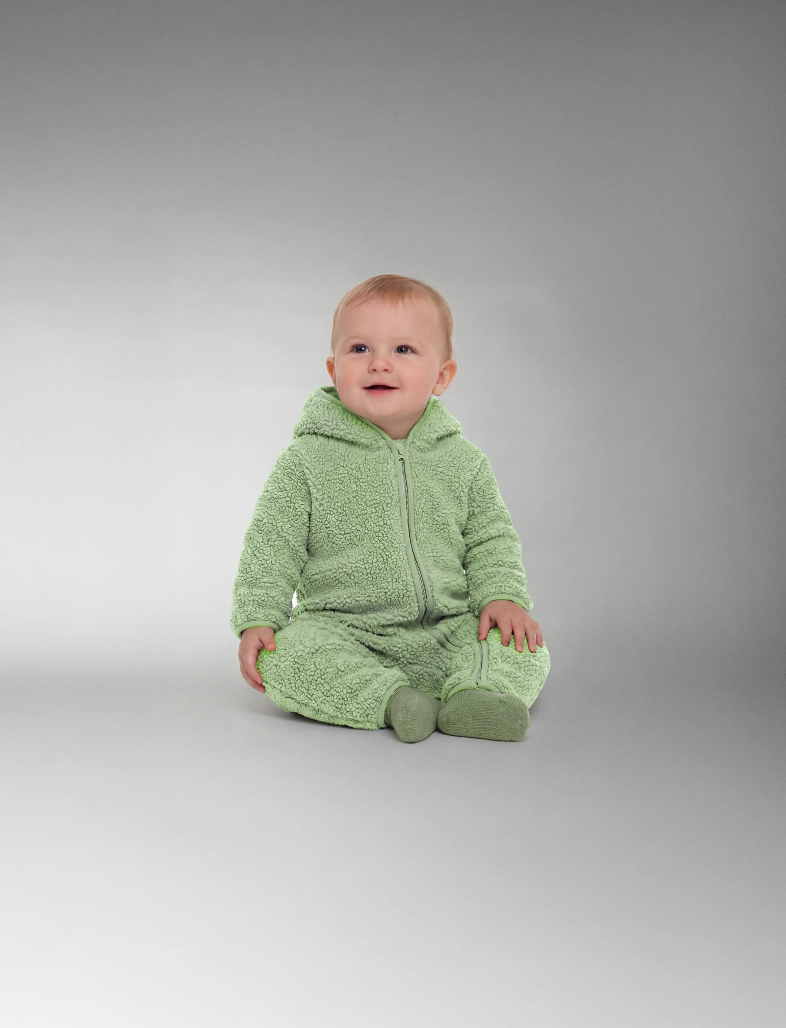 name it - NBNOLANE LS TEDDY SUIT - basil - 2