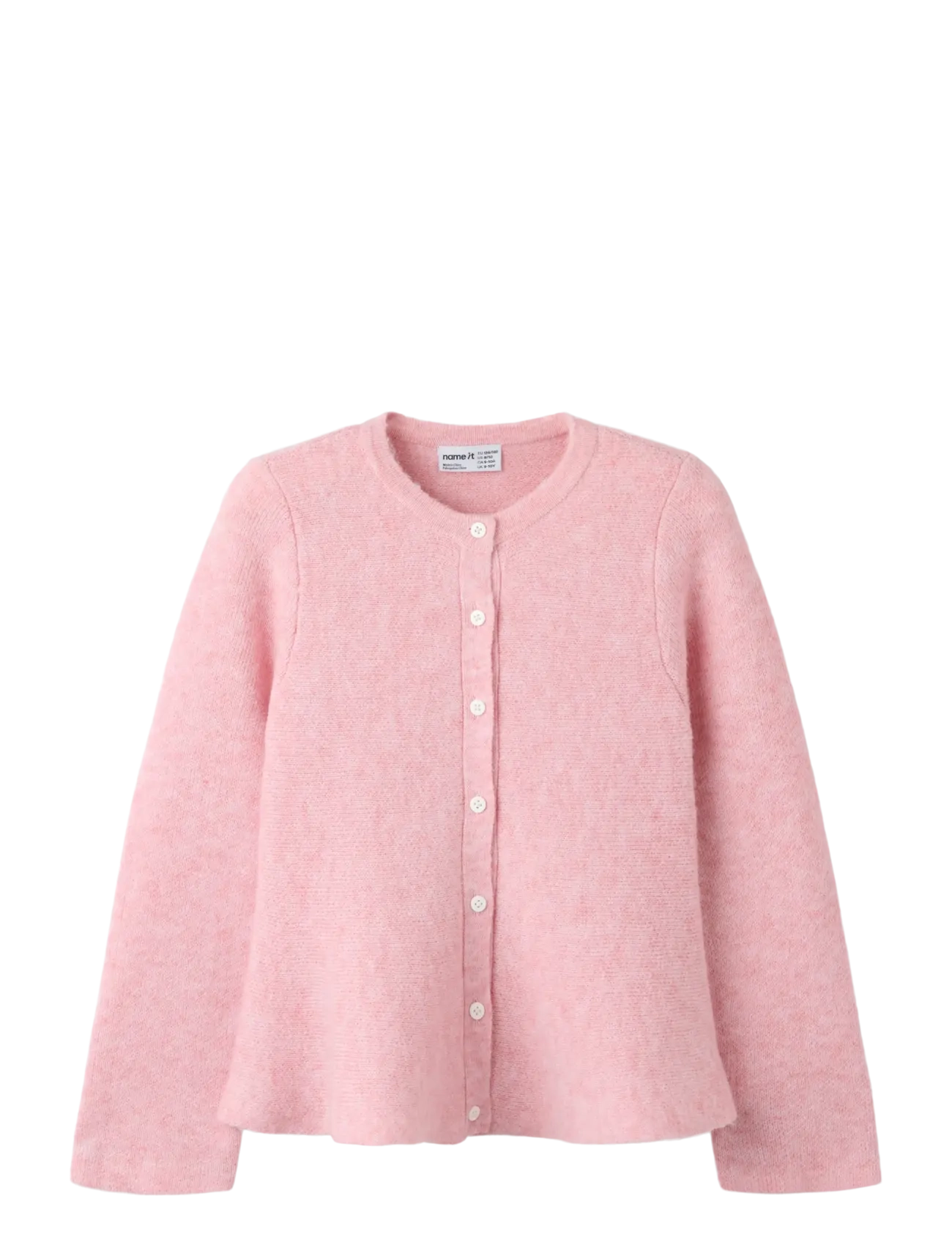NAME IT Nkfkarolinne Ls Knt Card Pink - 122-128 - Kinder
