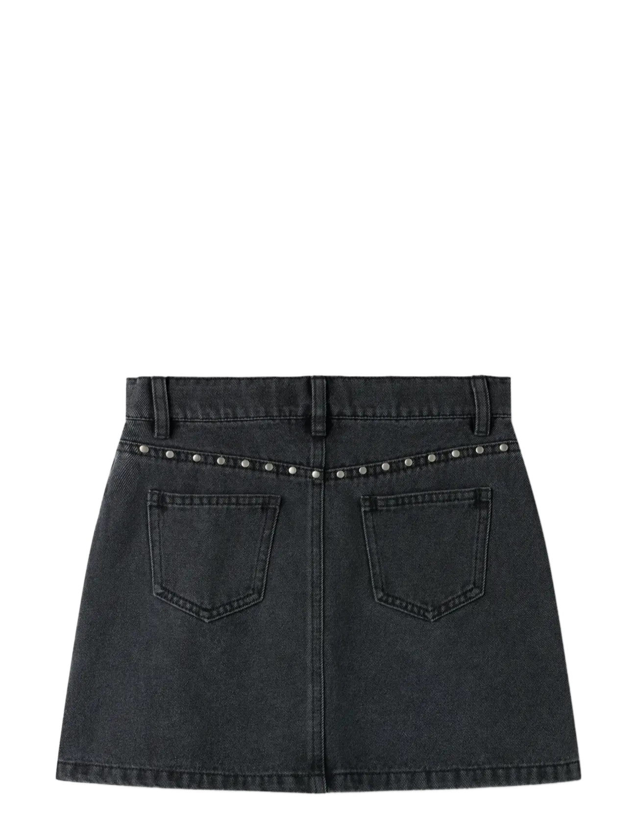 name it - NKFFINE DECOR DNM SKIRT 4404-BS - dark grey denim - 1