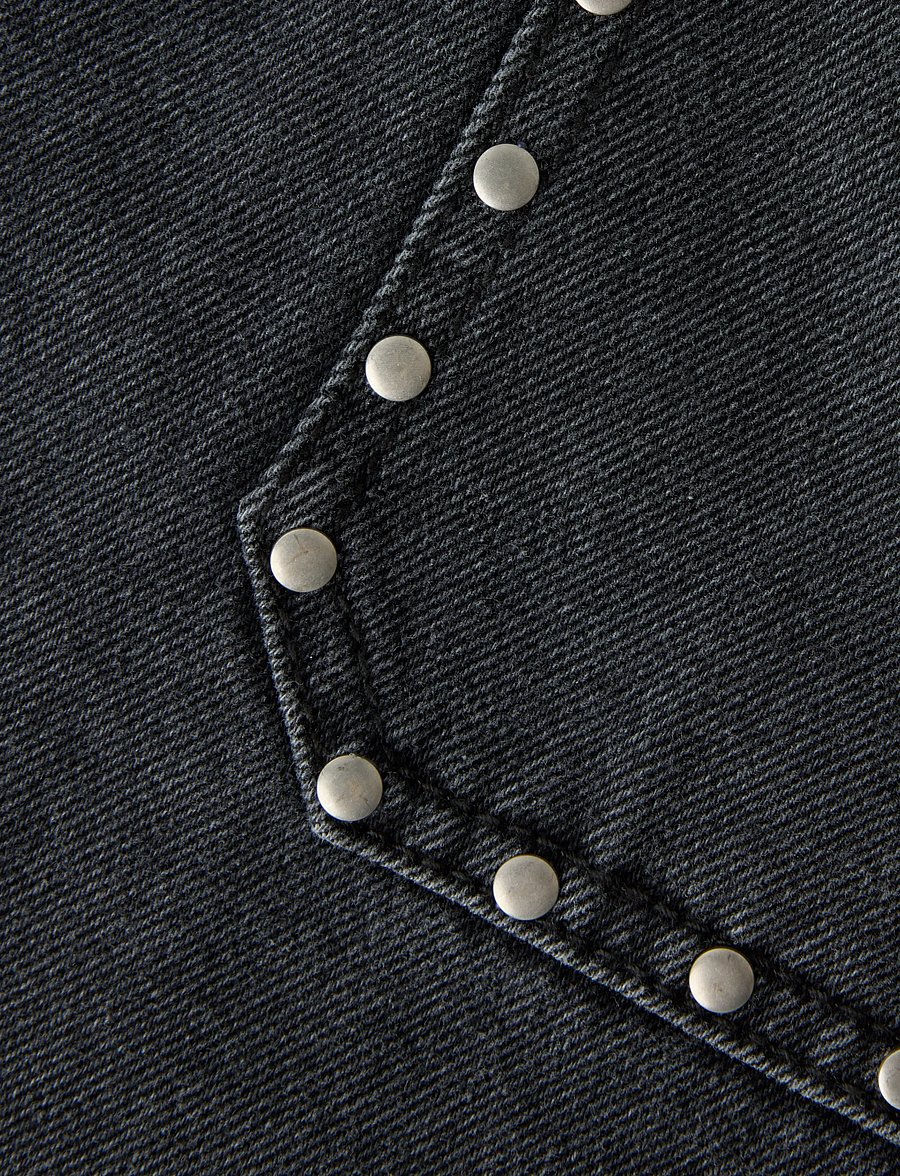 name it - NKFFINE DECOR DNM SKIRT 4404-BS - dark grey denim - 2