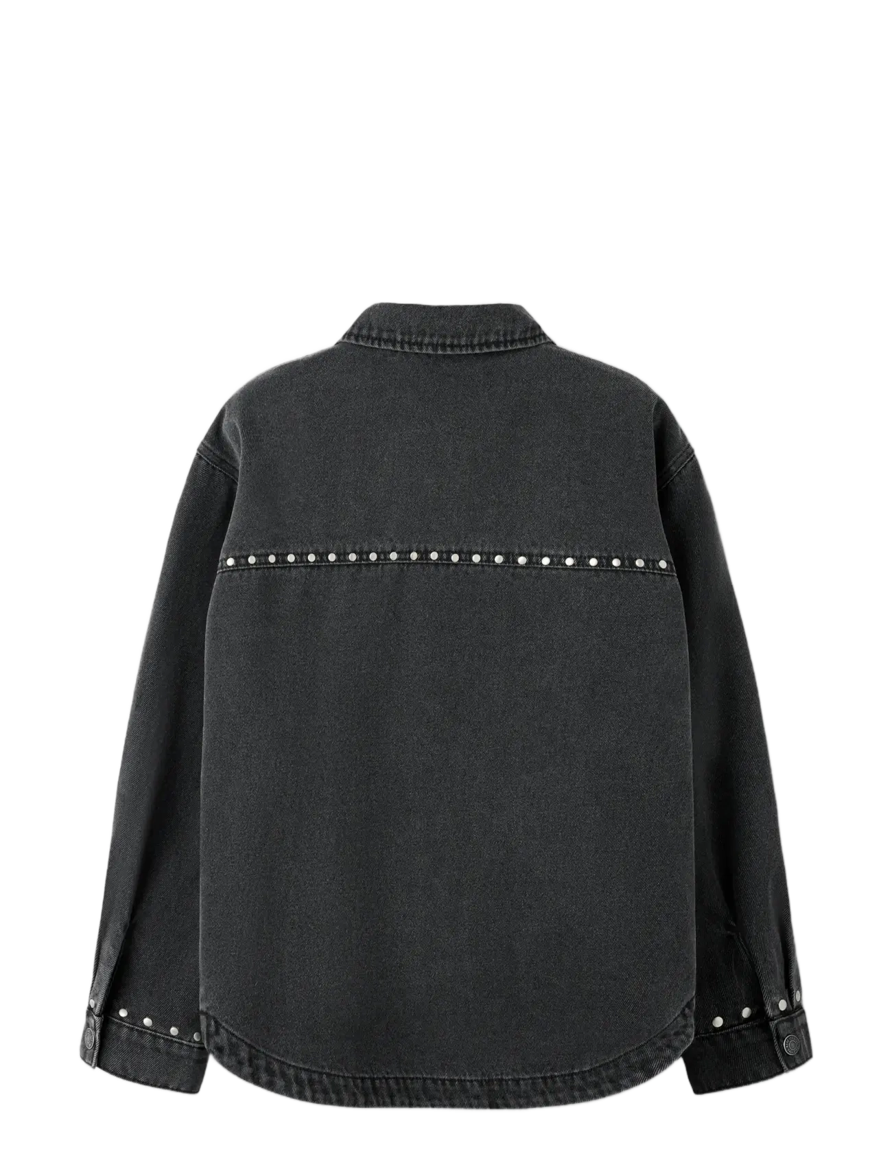 name it - NKFFINE DNM DECOR JACKET 4404-BS - denim jackets - dark grey denim - 1
