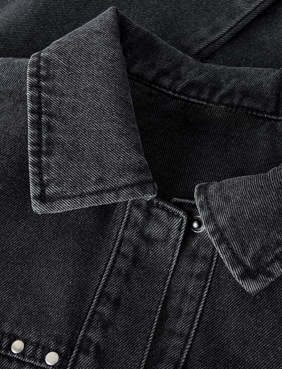 name it - NKFFINE DNM DECOR JACKET 4404-BS - jeansjacken - dark grey denim - 3