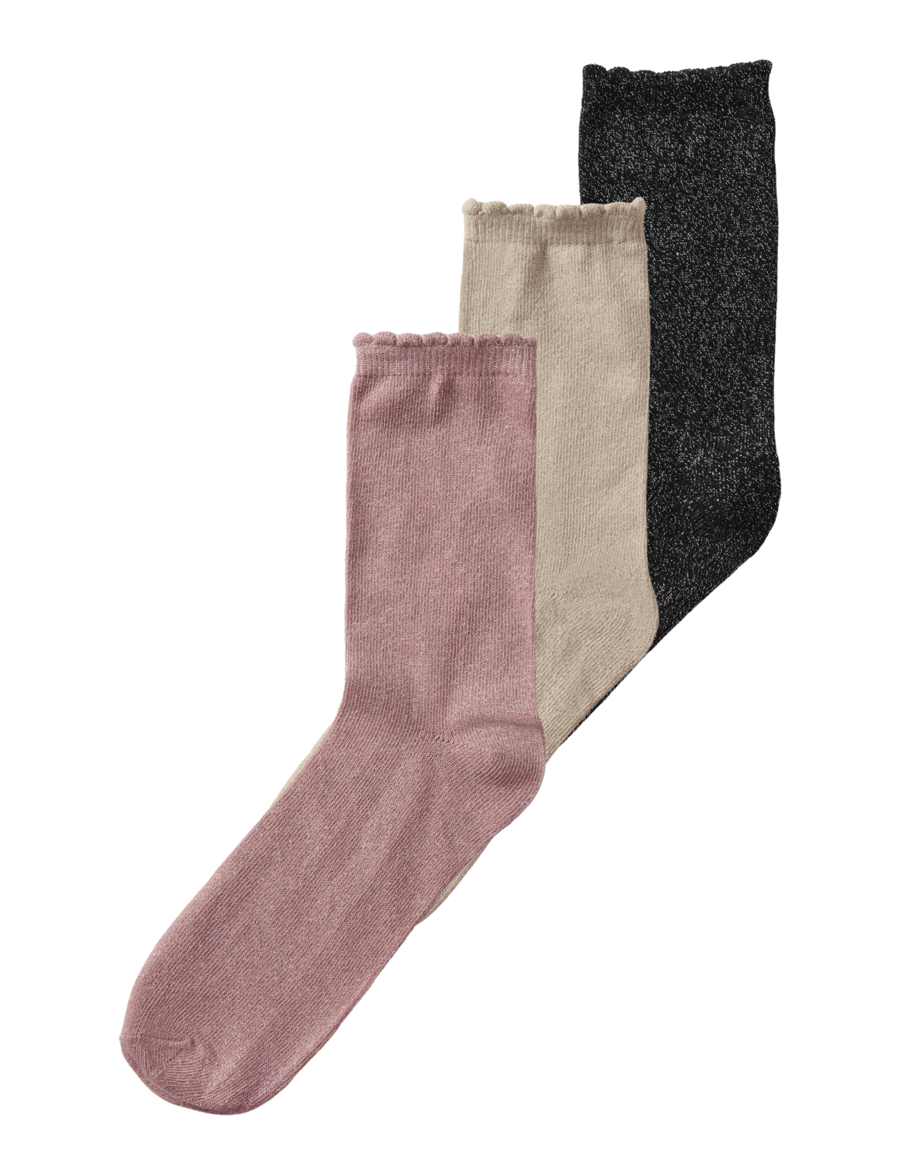 name it NKFGLITTER 3P SOCK - Strumpor & Tights - WOODROSE / pink/rose