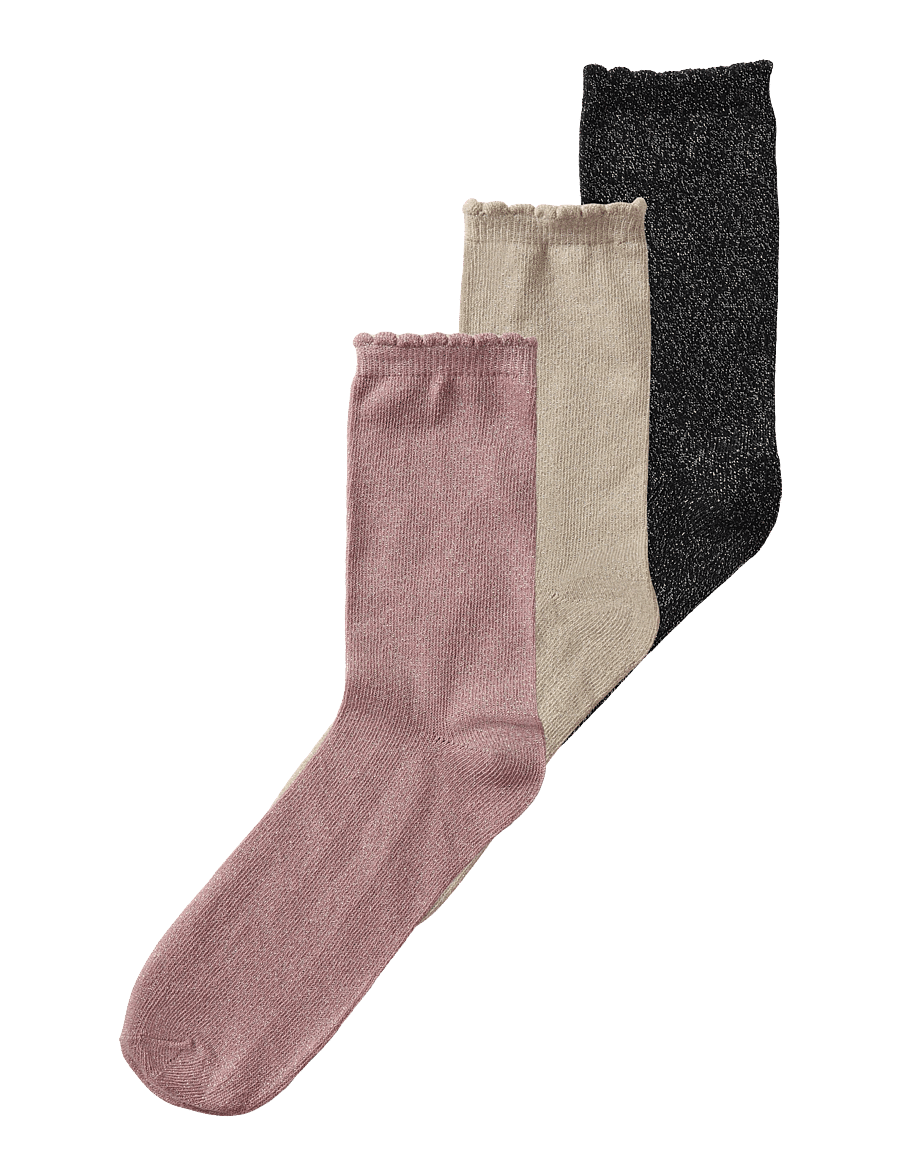 name it - NKFGLITTER 3P SOCK - strümpfe - woodrose - 0