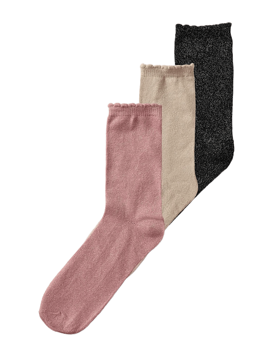 name it - NKFGLITTER 3P SOCK - strümpfe - woodrose - 3