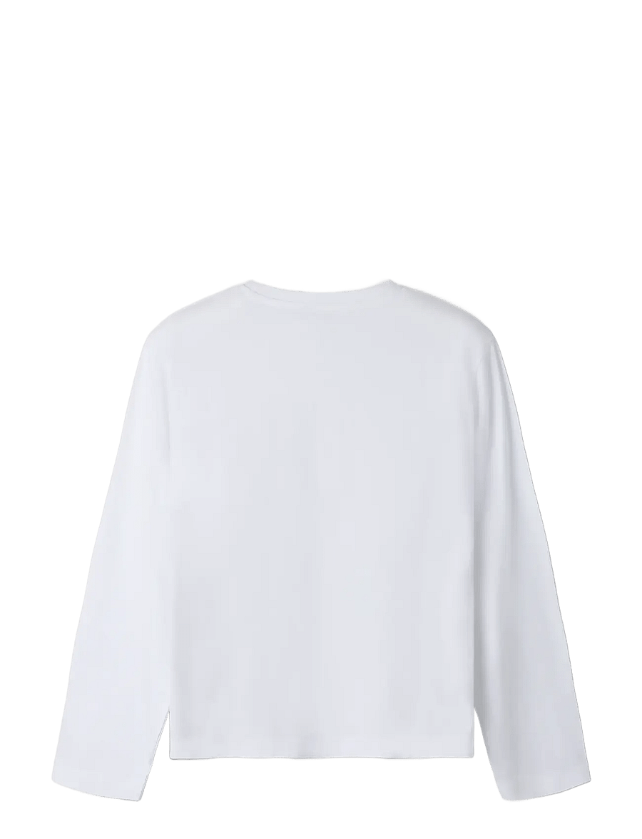 name it - NKFARIS KPOP LS NREG TOP BOX LNOOS SKY - långärmade t-shirts - bright white - 1