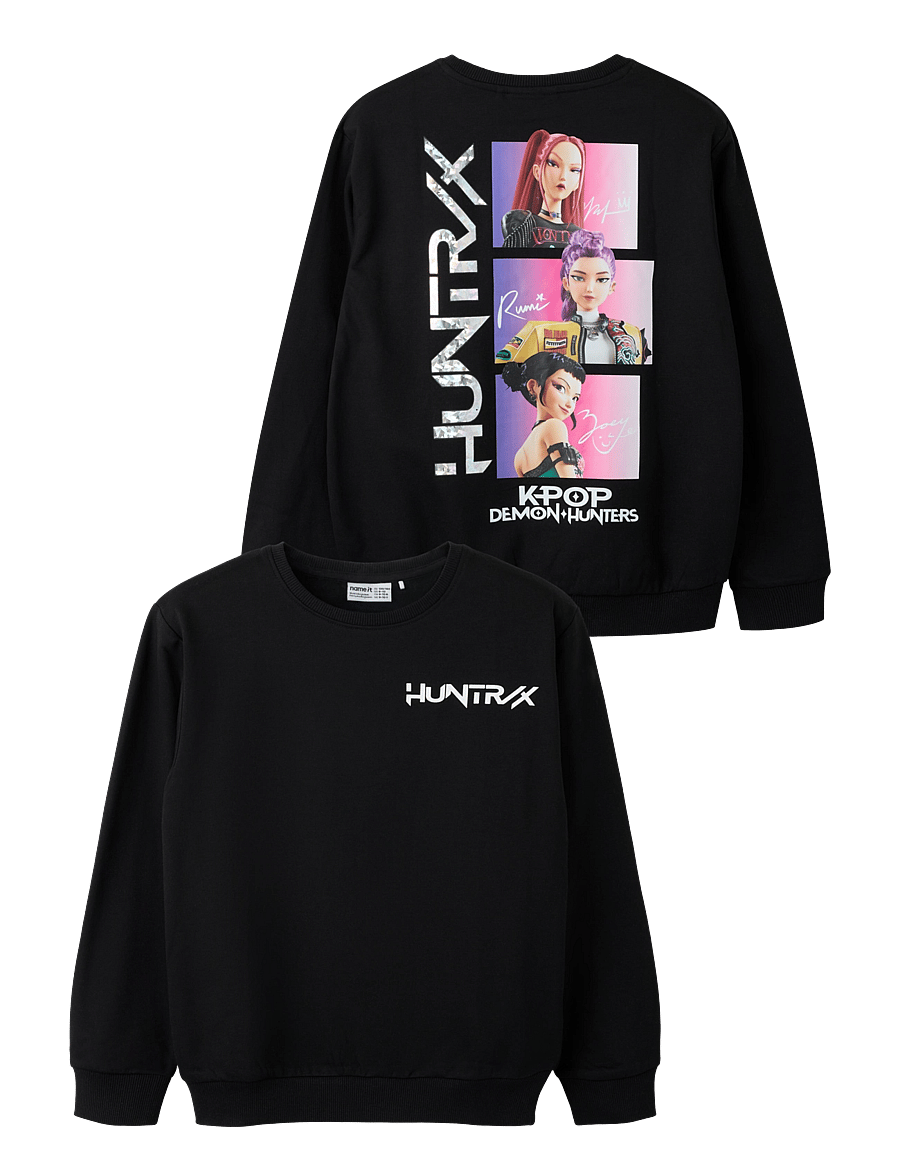 name it - NKFADA KPOP NREG SWEAT BRU LNOOS SKY - black - 0