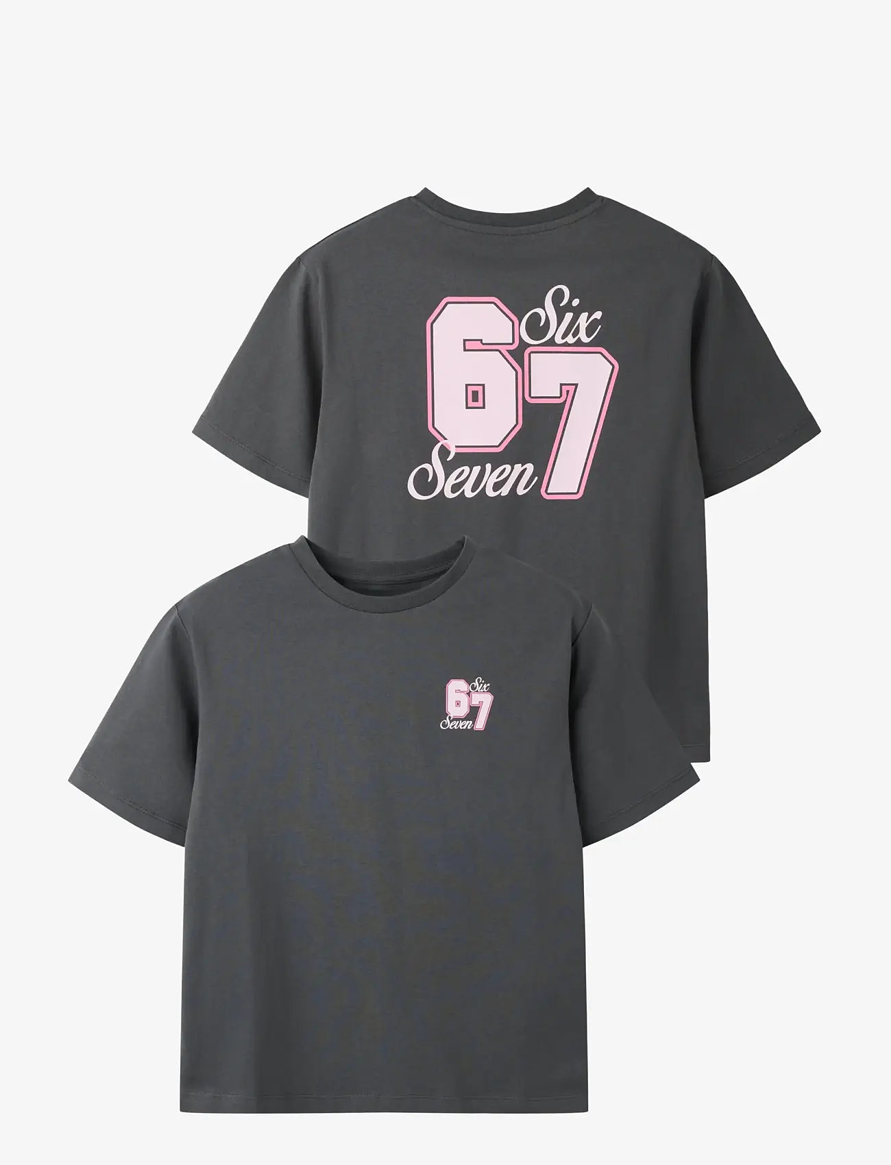 name it - NKFHIRA SS NREG TOP - kortærmede t-shirts - asphalt - 0