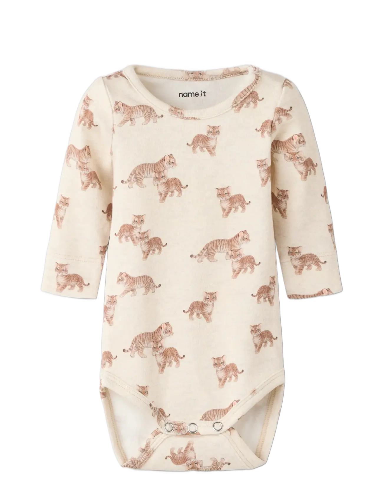 name it NBMLORENS LS XSL BODY - Långärmade bodies - PEYOTE MELANGE / cream