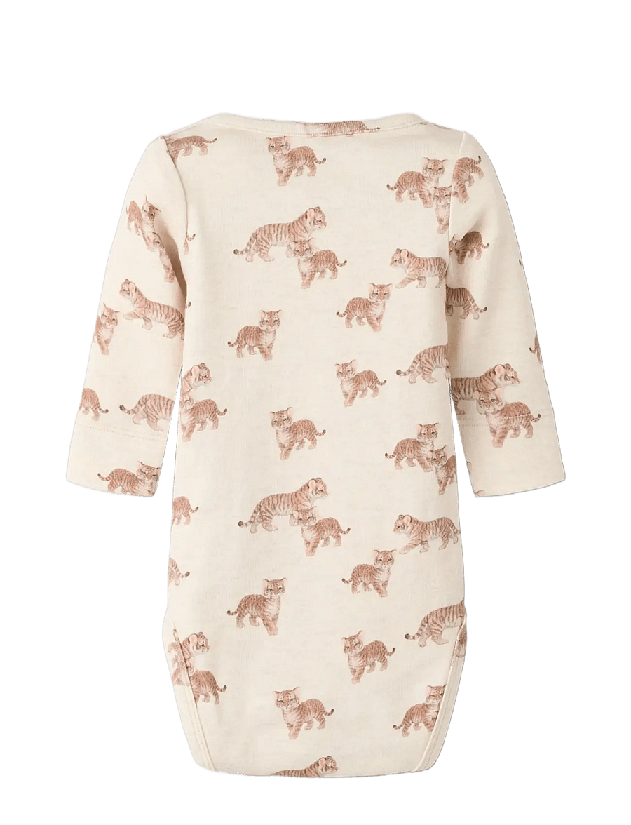 name it - NBMLORENS LS XSL BODY - långärmade bodies - peyote melange - 1