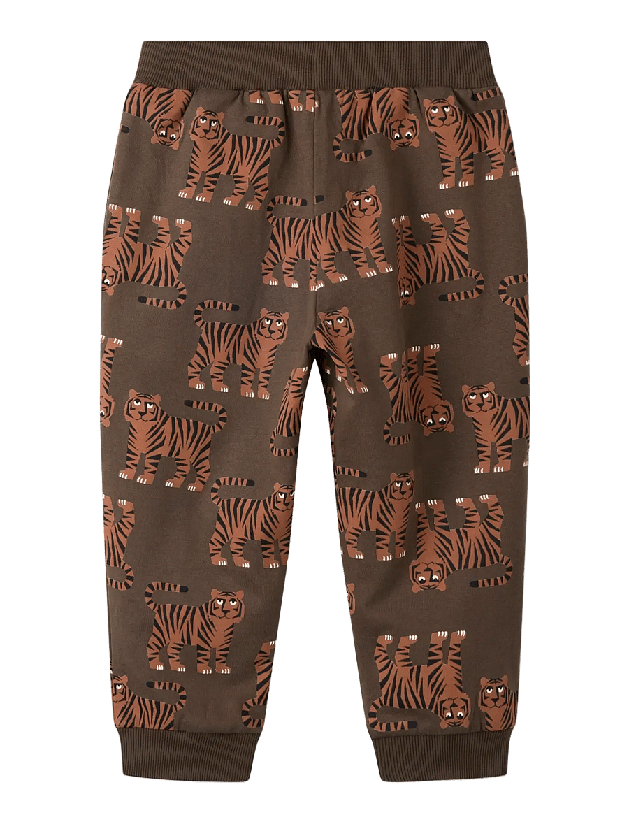 name it - NMMLARSON NREG SWE PANT BRU - chocolate brown - 1