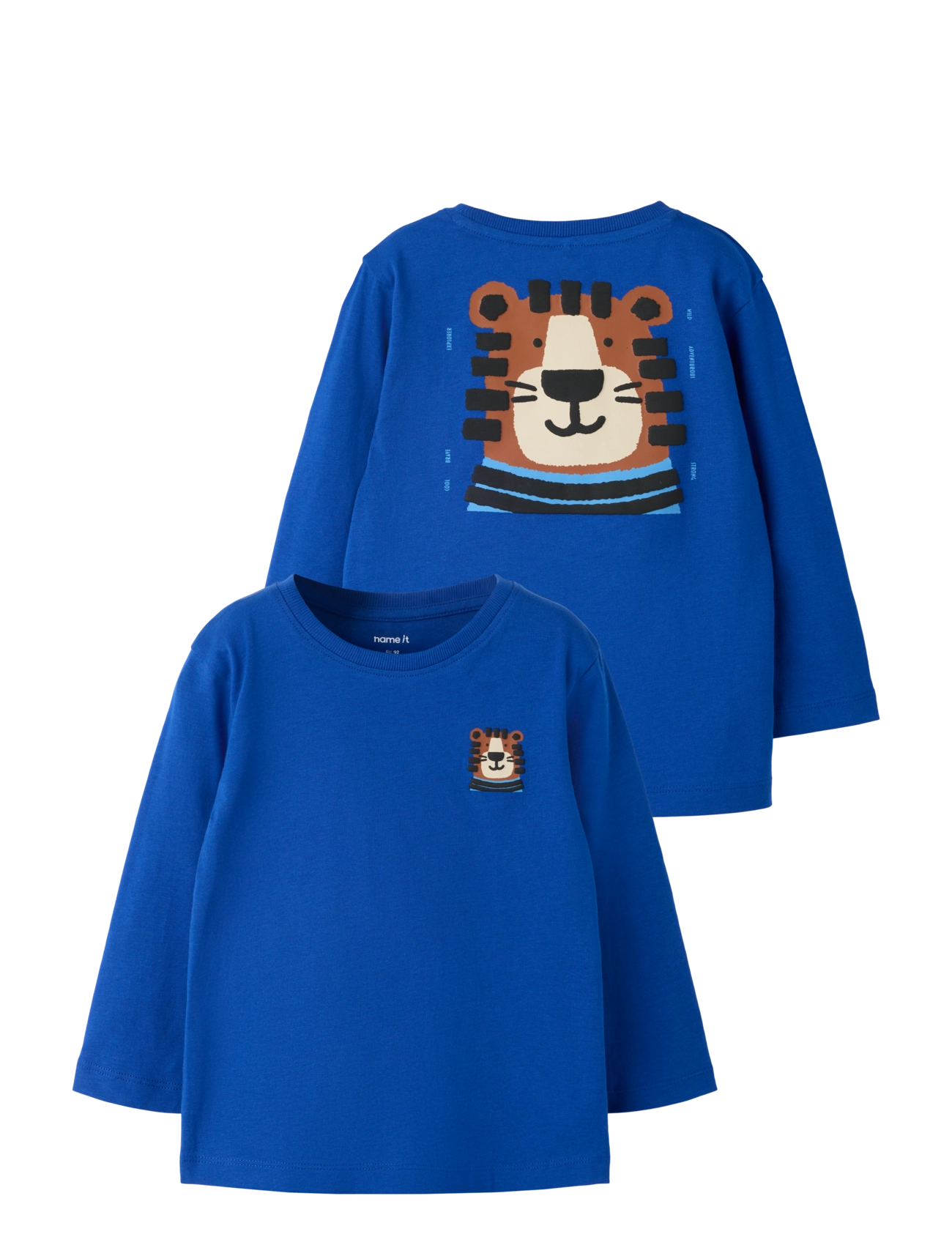 name it NMMLUCCAN LS NREG TOP - Oberteile - SURF THE WEB / blue