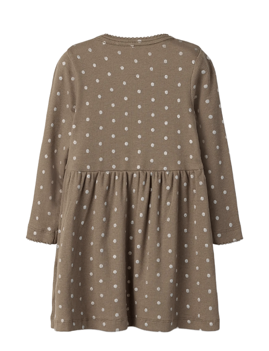 name it - NMFLONA LS DRESS - taupe gray - 1