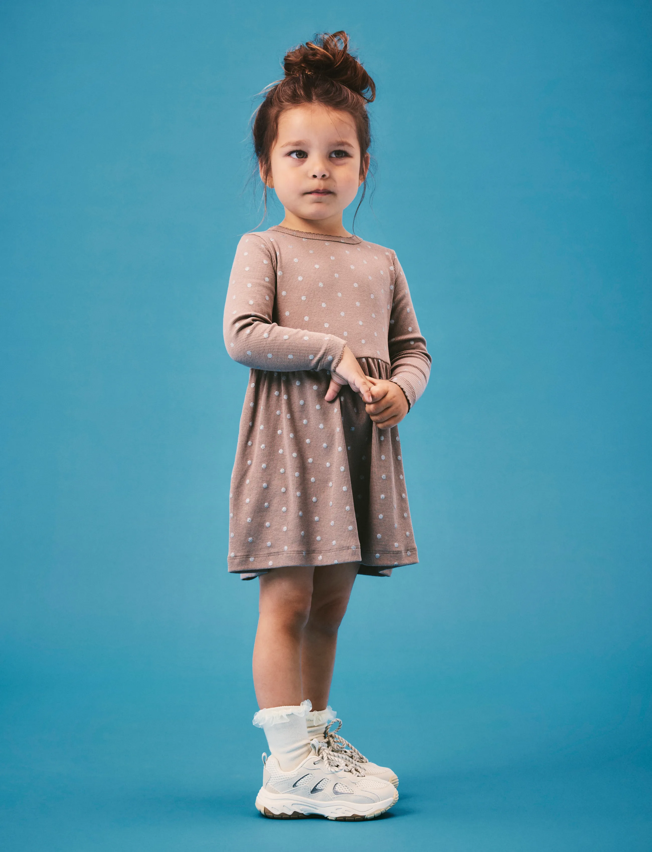 name it - NMFLONA LS DRESS - taupe gray - 2