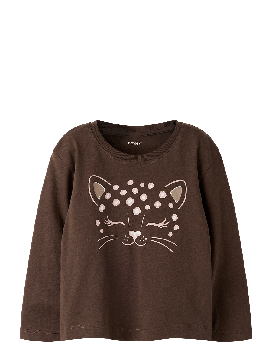 name it - NMFLAUREN LS NREG TOP - langärmelig - chocolate brown - 0