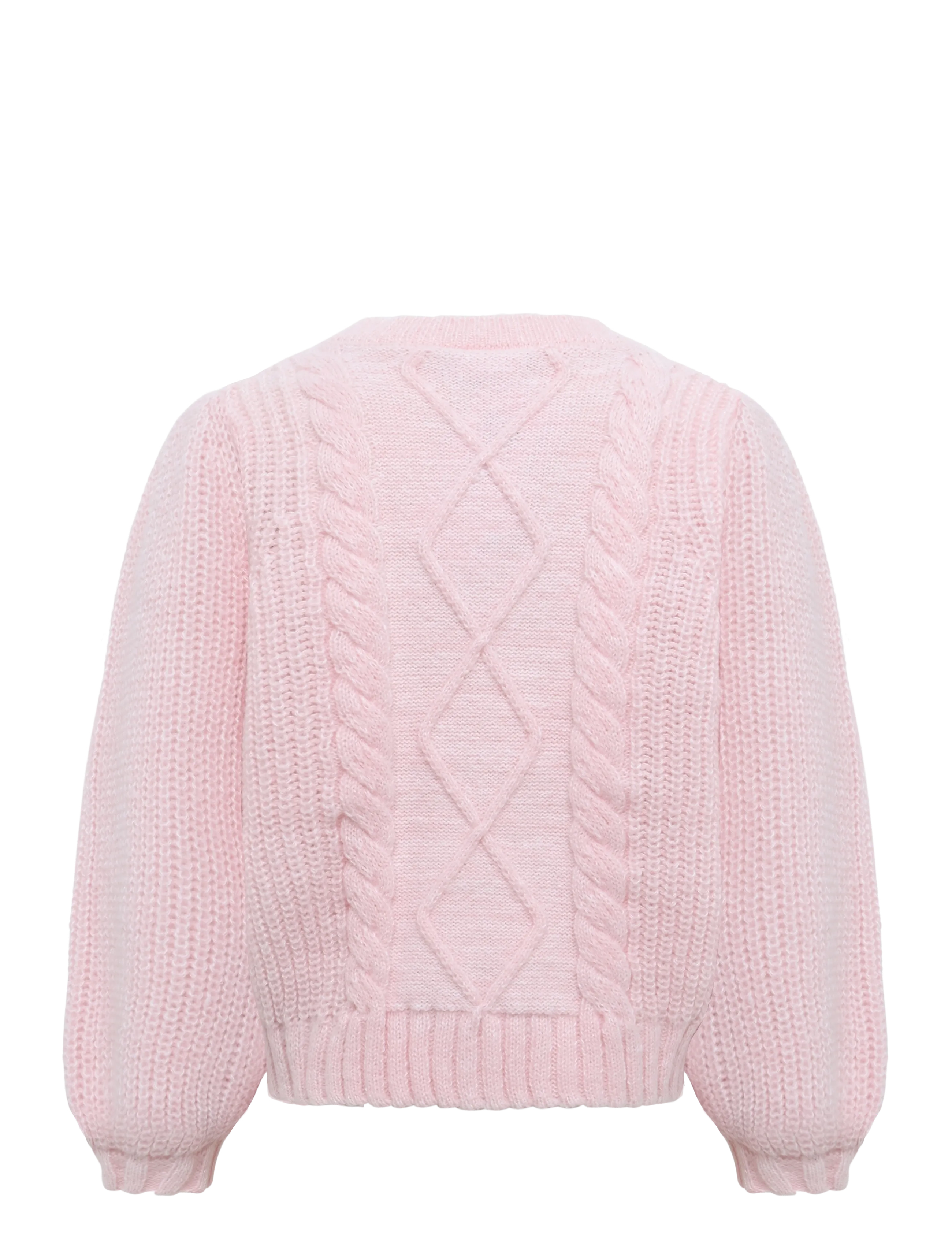 name it - NKFLATRINE LS KNIT - trøjer - primrose pink - 1