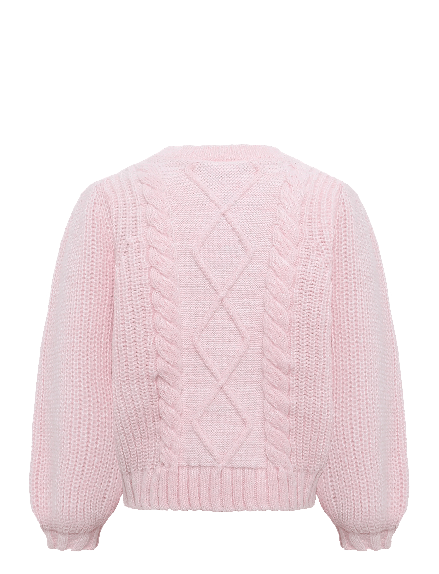 name it - NKFLATRINE LS KNIT - trøjer - primrose pink - 1