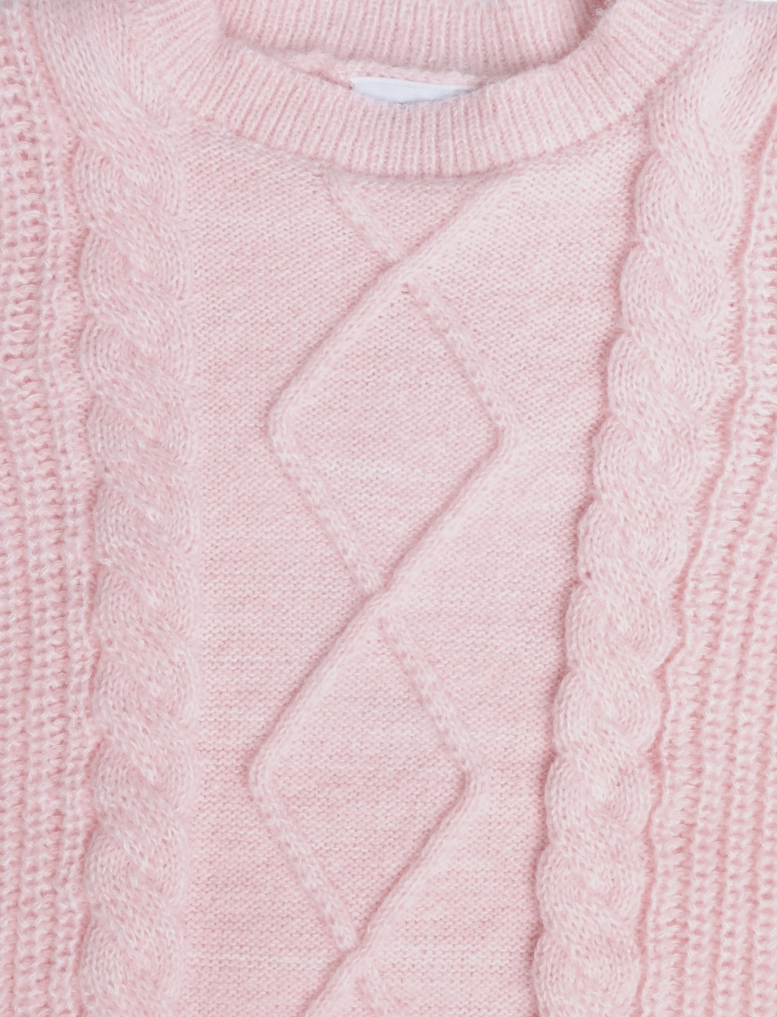 name it - NKFLATRINE LS KNIT - trøjer - primrose pink - 2