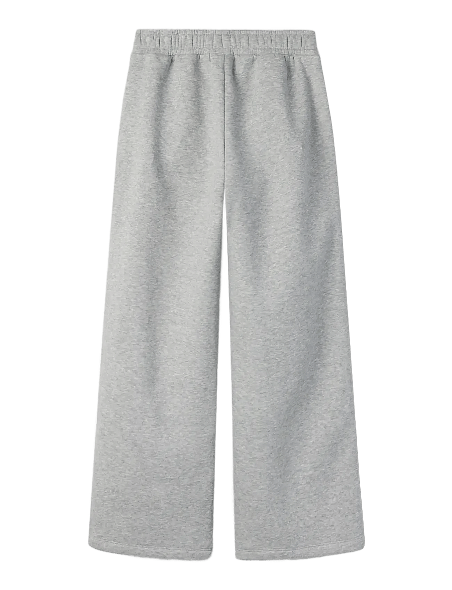 name it - NKMLANCO NREG WIDE SWE PANT BRU - sweatpants - grey melange - 1
