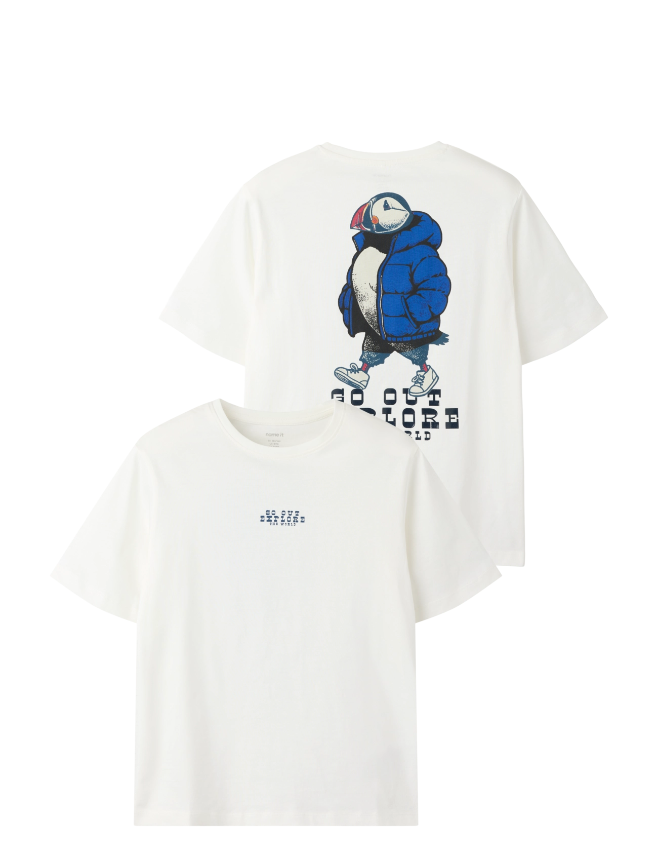 name it - NKMLOGAN SS NREG TOP - kortärmade t-shirts - cloud dancer - 2