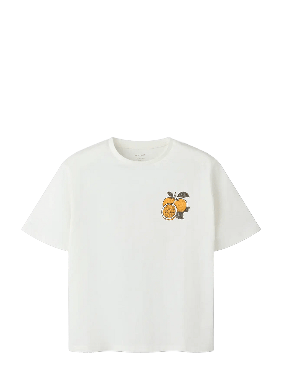 name it - NKFLION SS NREG TOP - kortärmade t-shirts - cloud dancer - 1